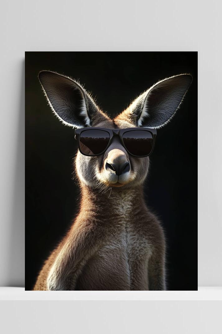 Kangoeroe Zonnebril op 3mm aluminium dibond