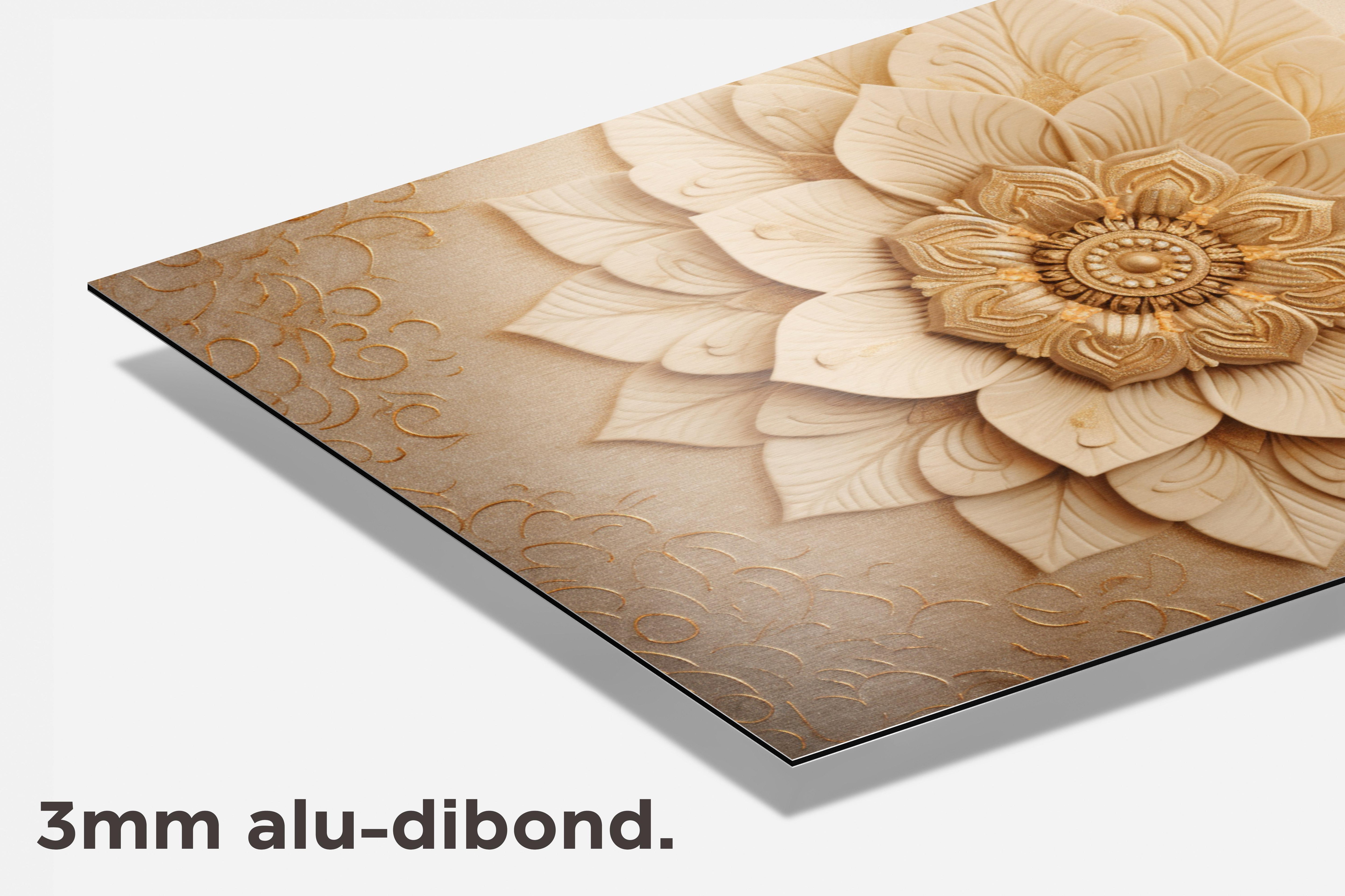 Mandala Goud dibond detail