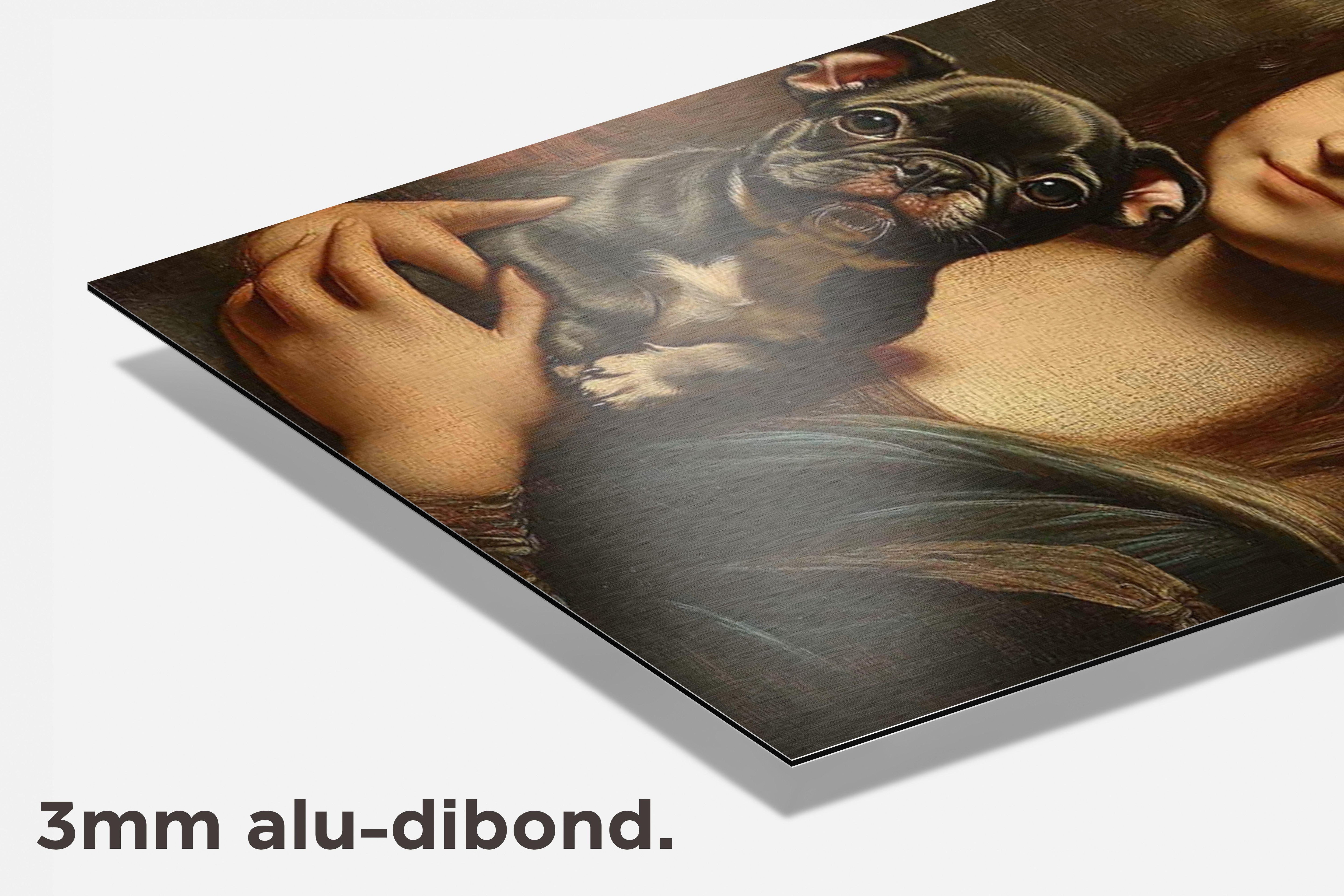 Mona Lisa Bulldog dibond detail