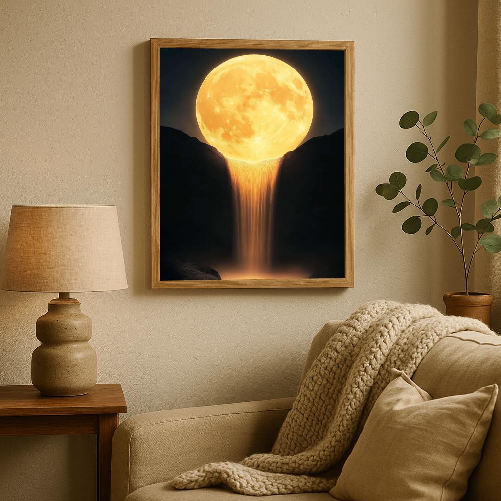 Full Moon Waterfall poster sfeerbeeld 1