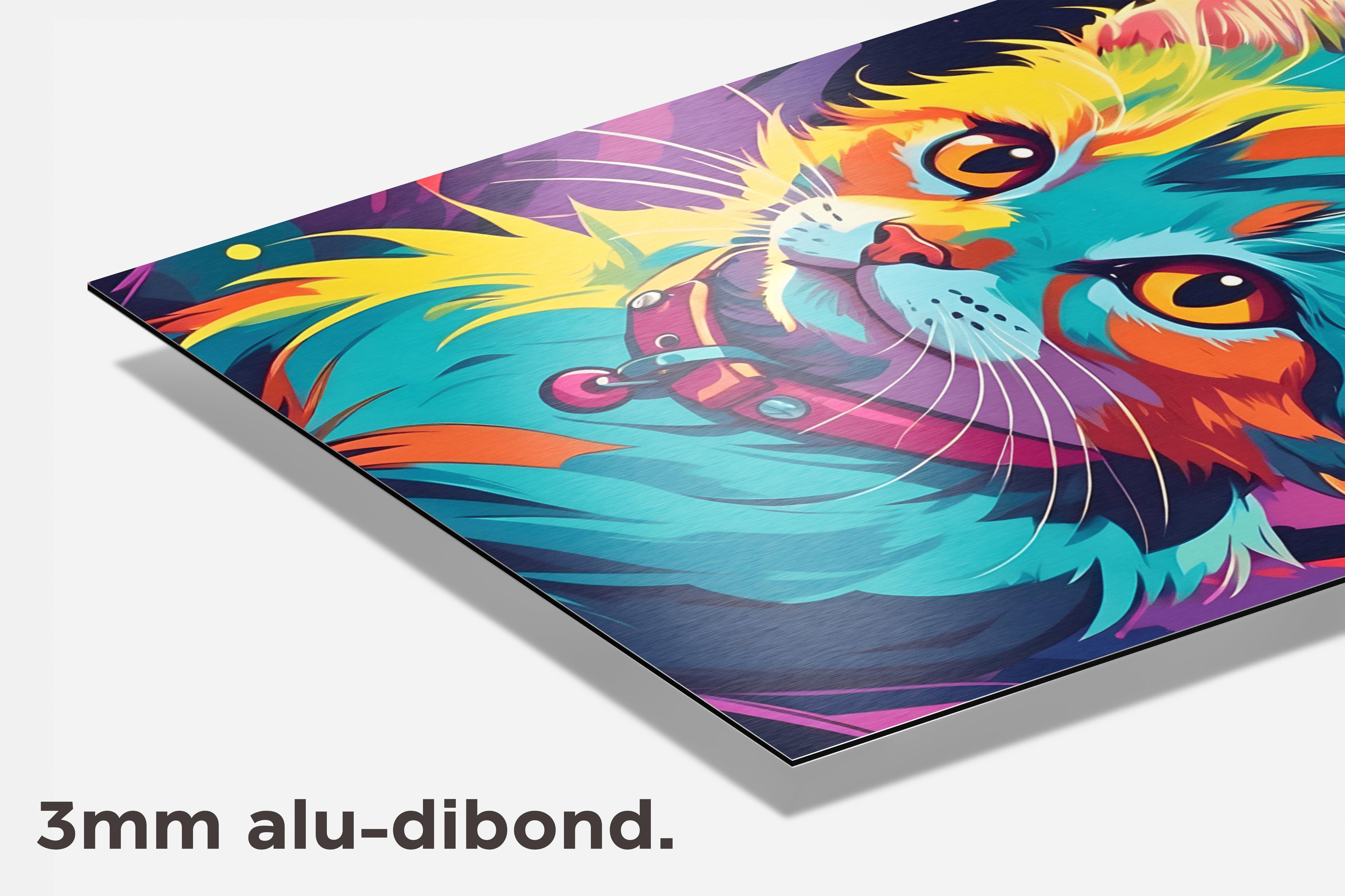 Kat Cartoon dibond detail