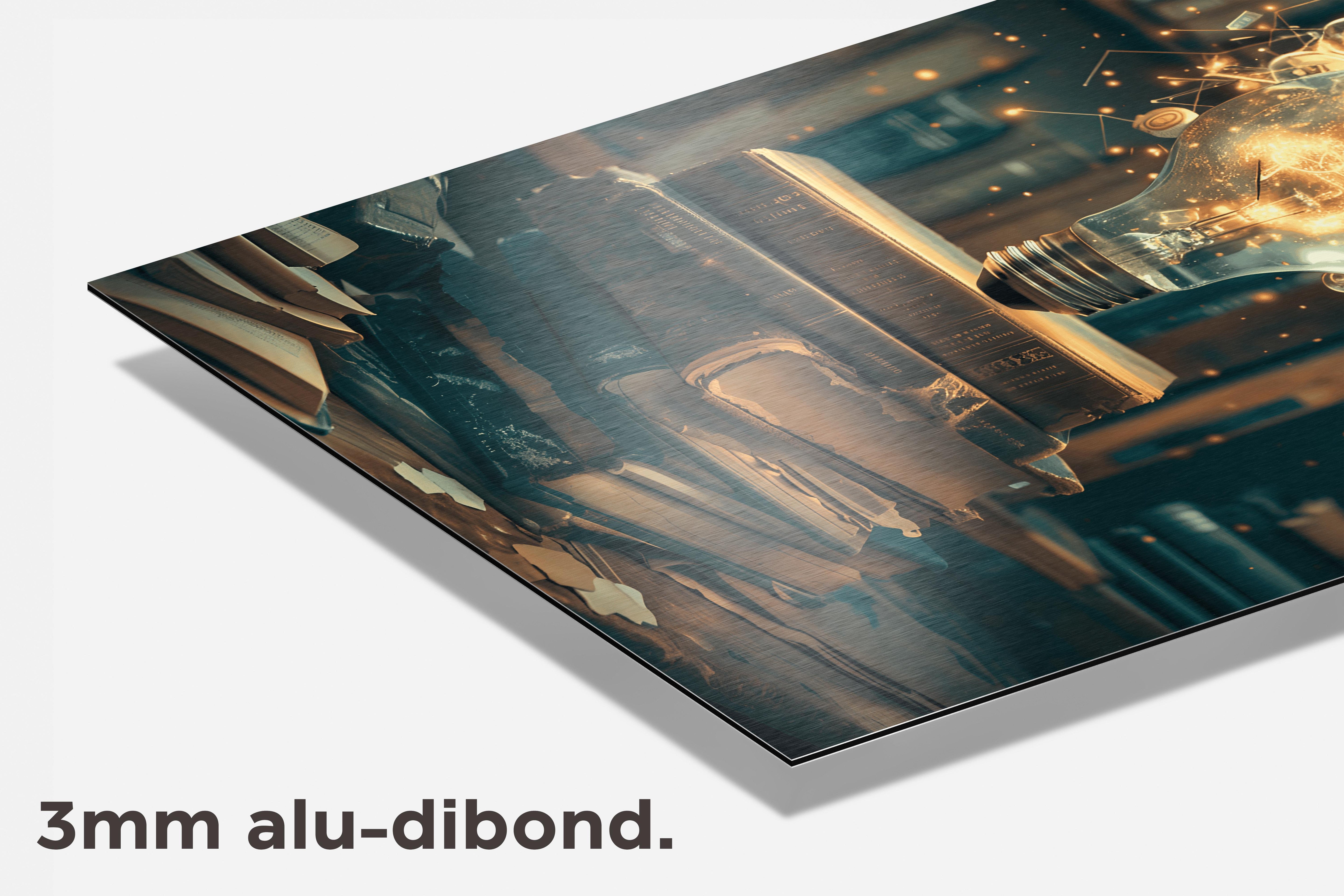 Gloeilamp dibond detail