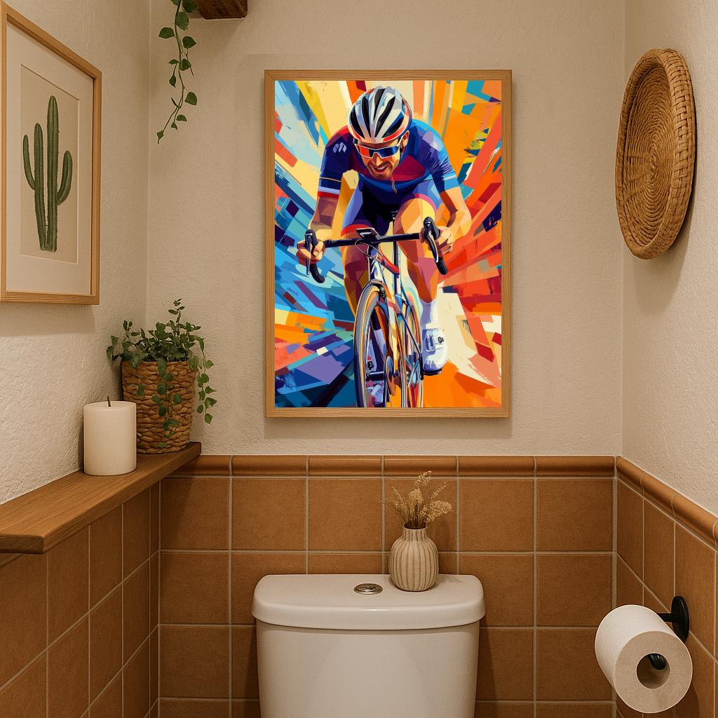 Cyclist Pop Art poster sfeerbeeld 3
