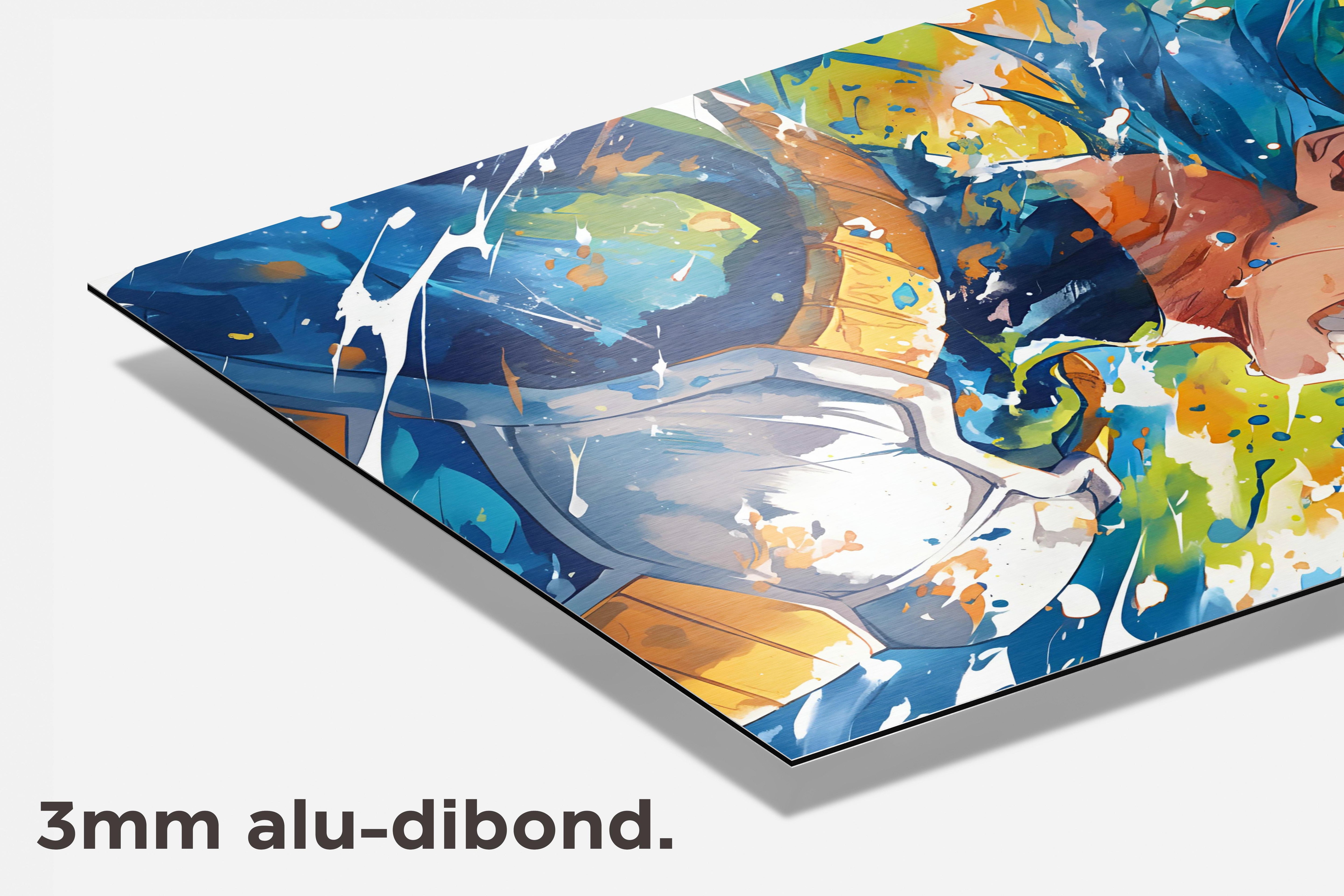 Dragonball Z Vegeta dibond detail