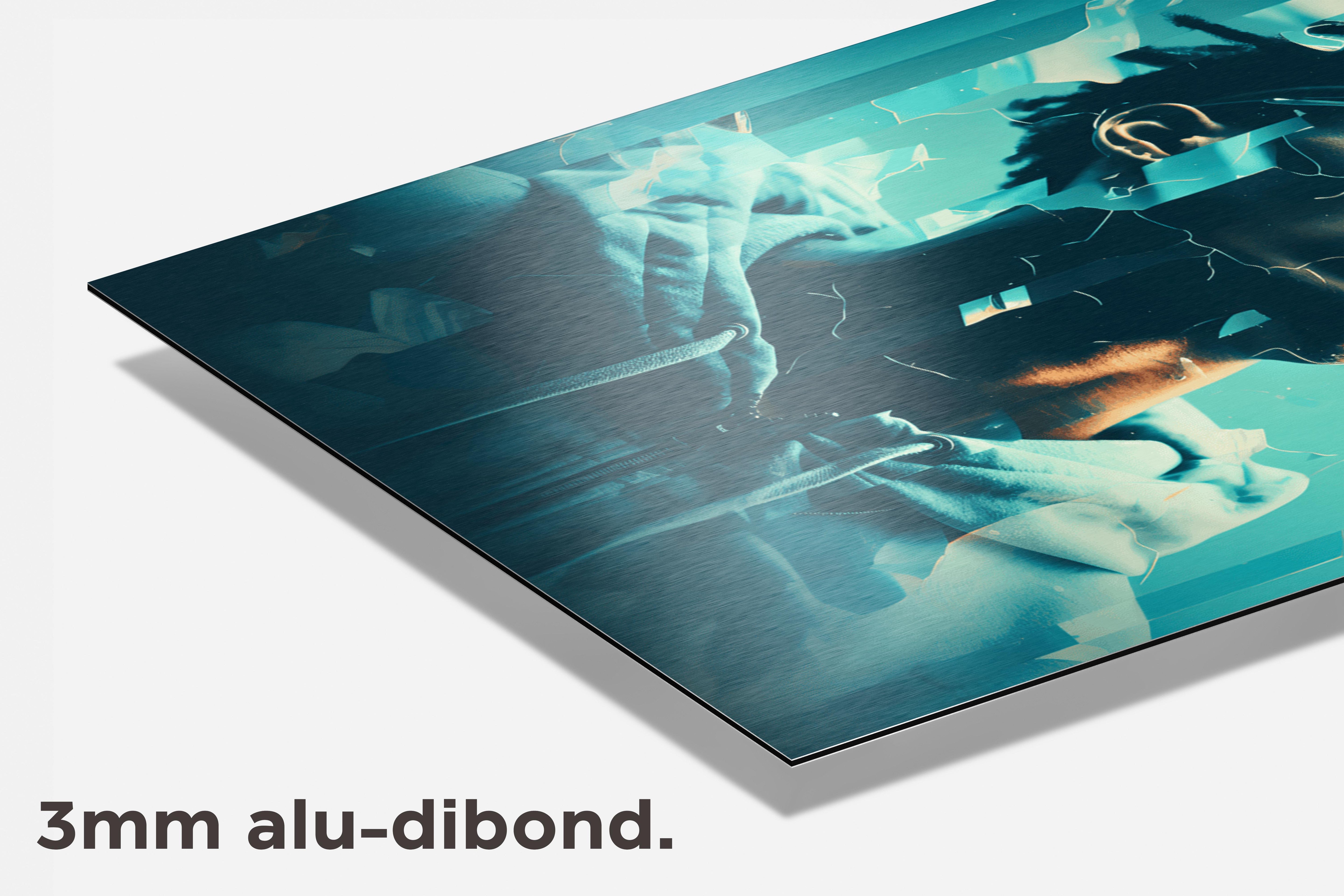 Digitaal Man dibond detail