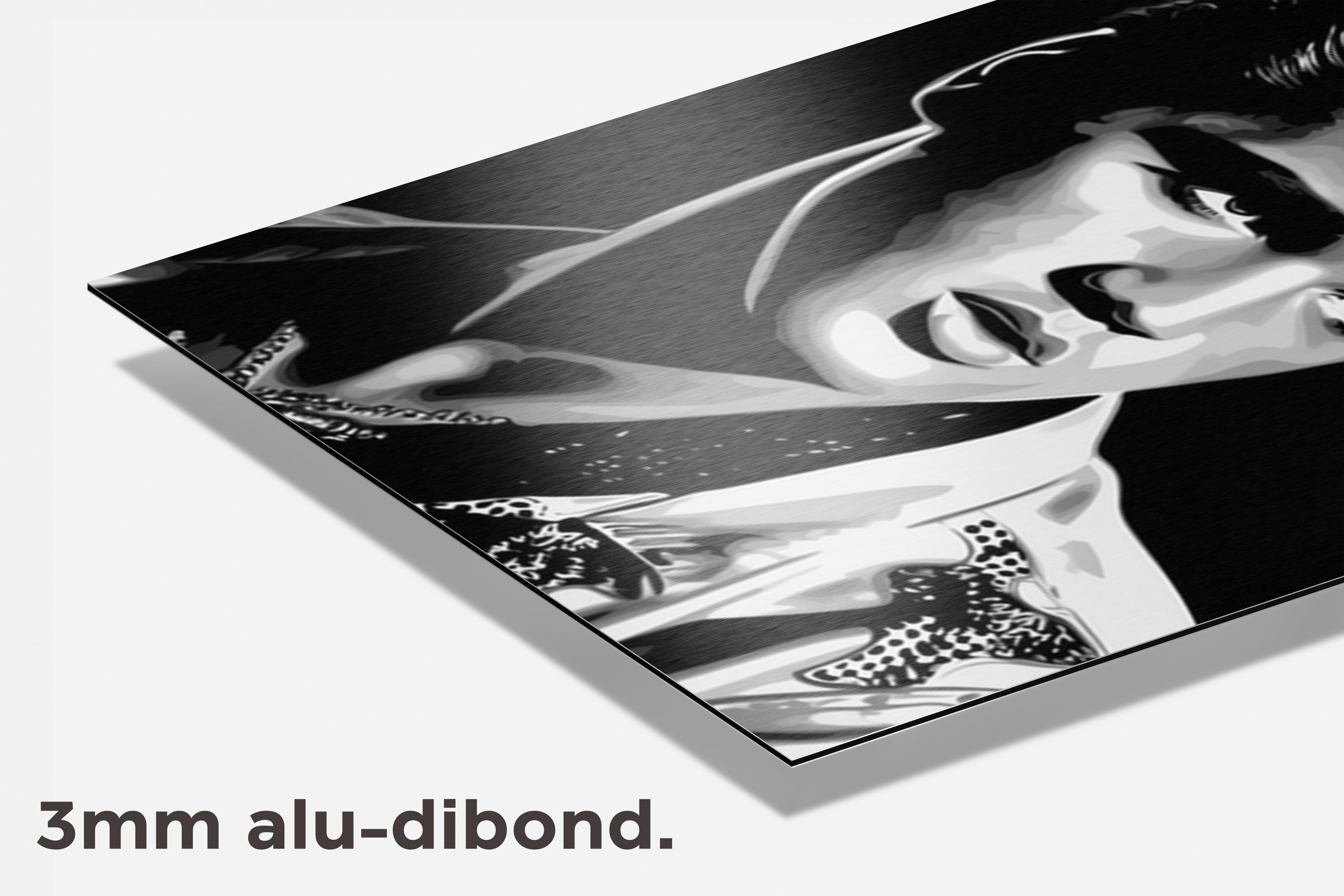 Elvis Black Mono dibond detail