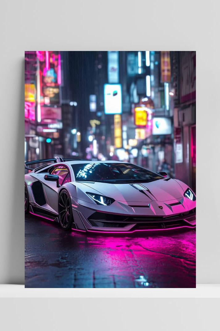 Lamborghini Stad op 3mm aluminium dibond