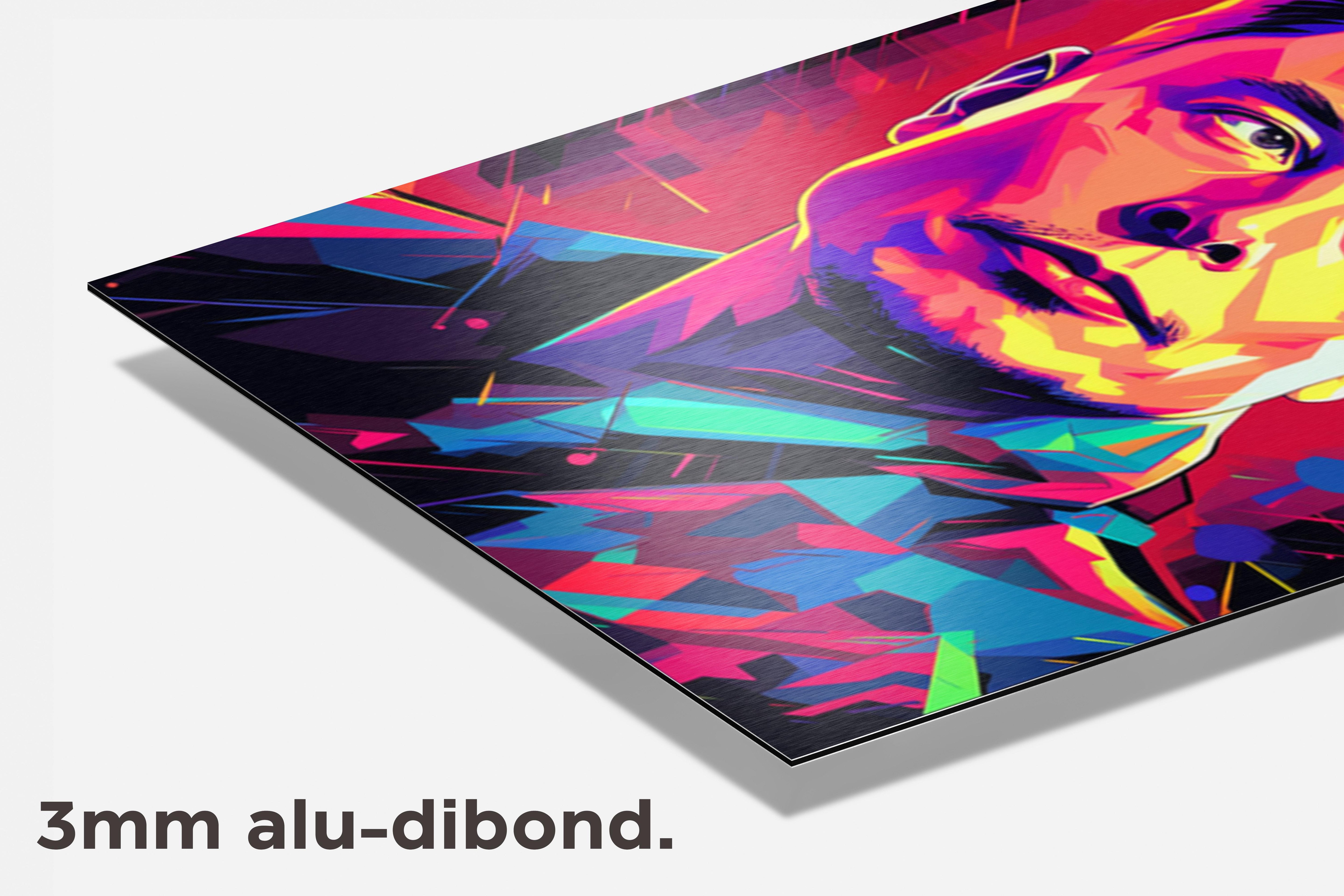 Elon Musk Pop dibond detail