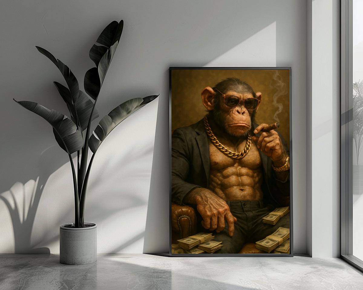 Monkey Gangster poster van 25 Artstreet