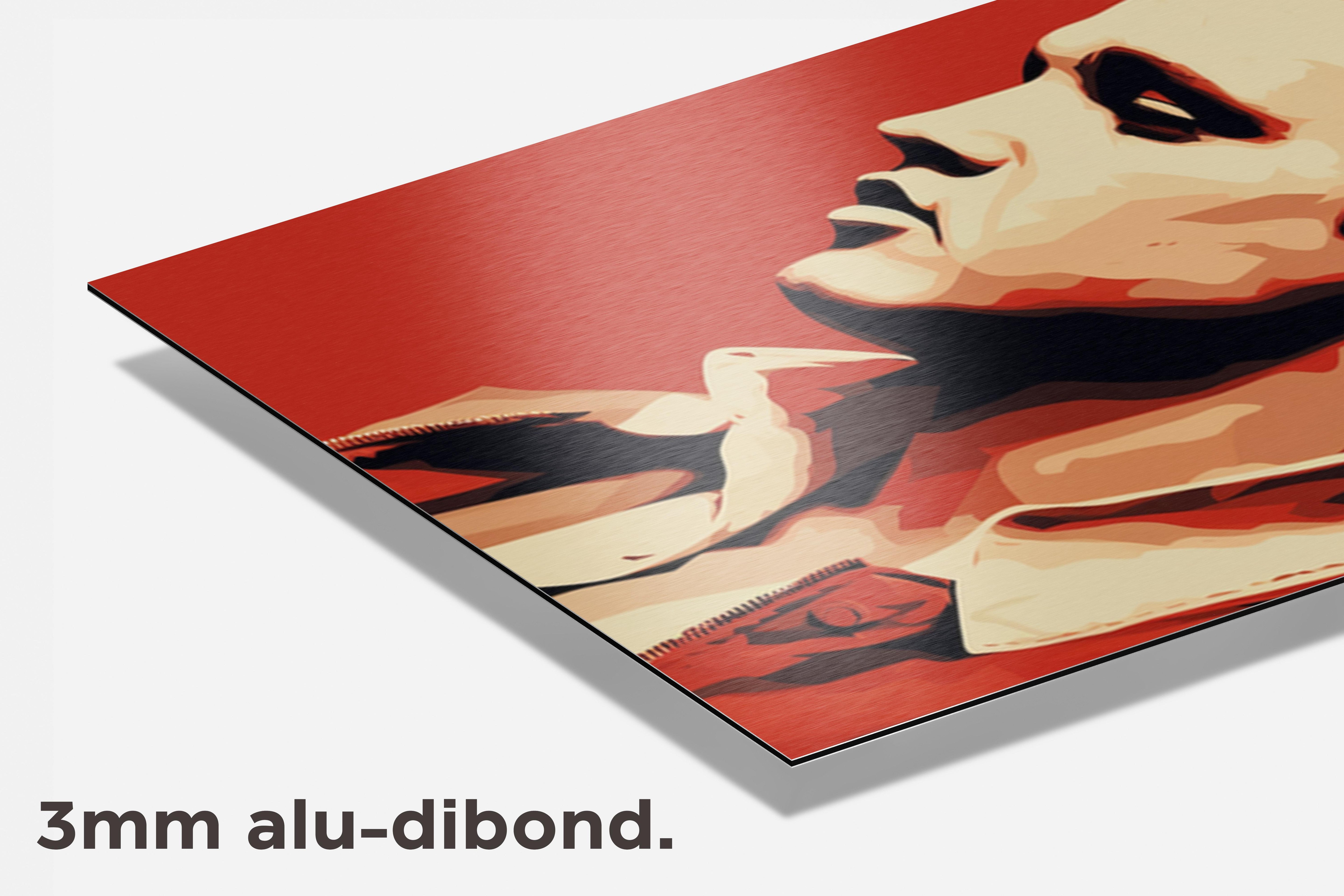 Elvis Presley Rood dibond detail