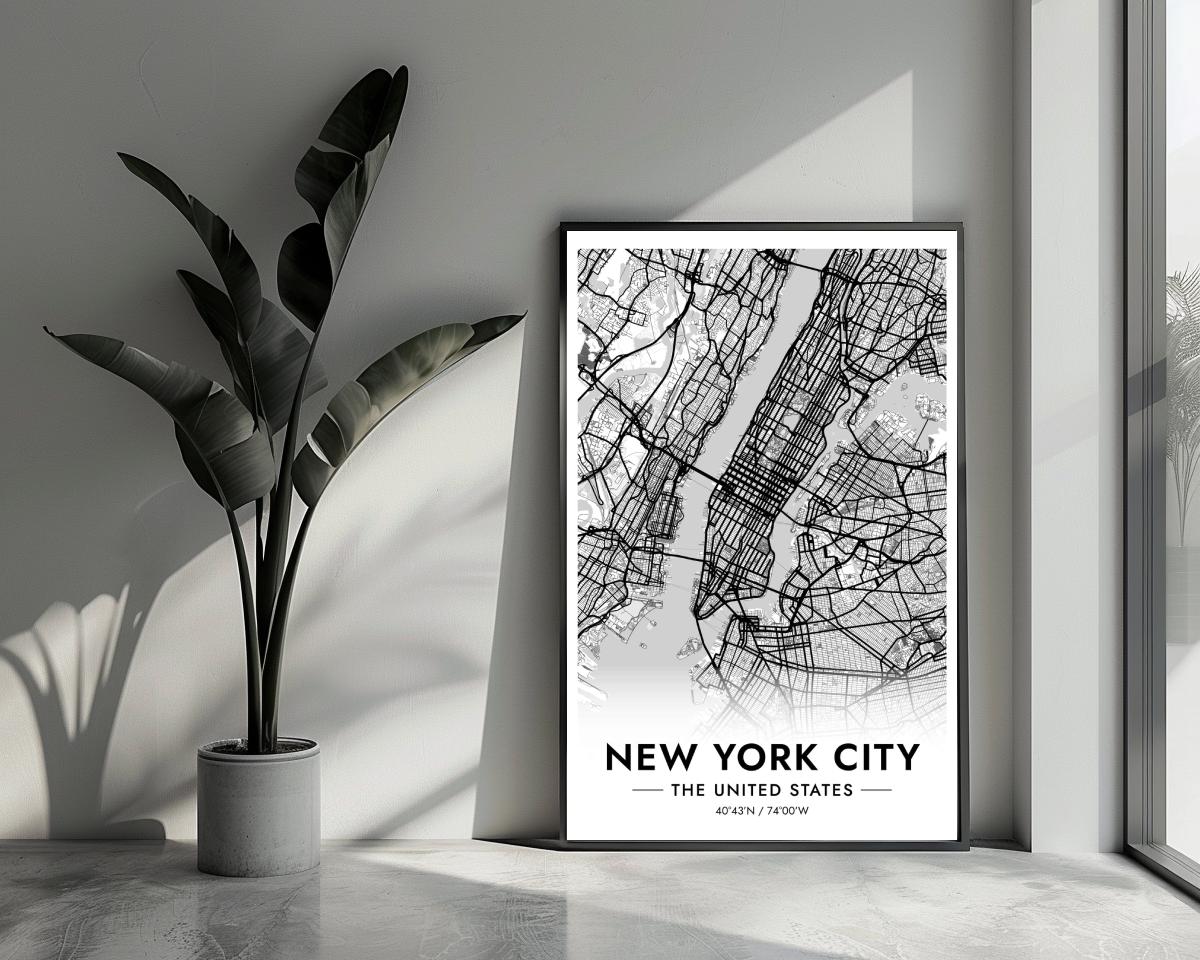 New York USA White poster van 25 Artstreet