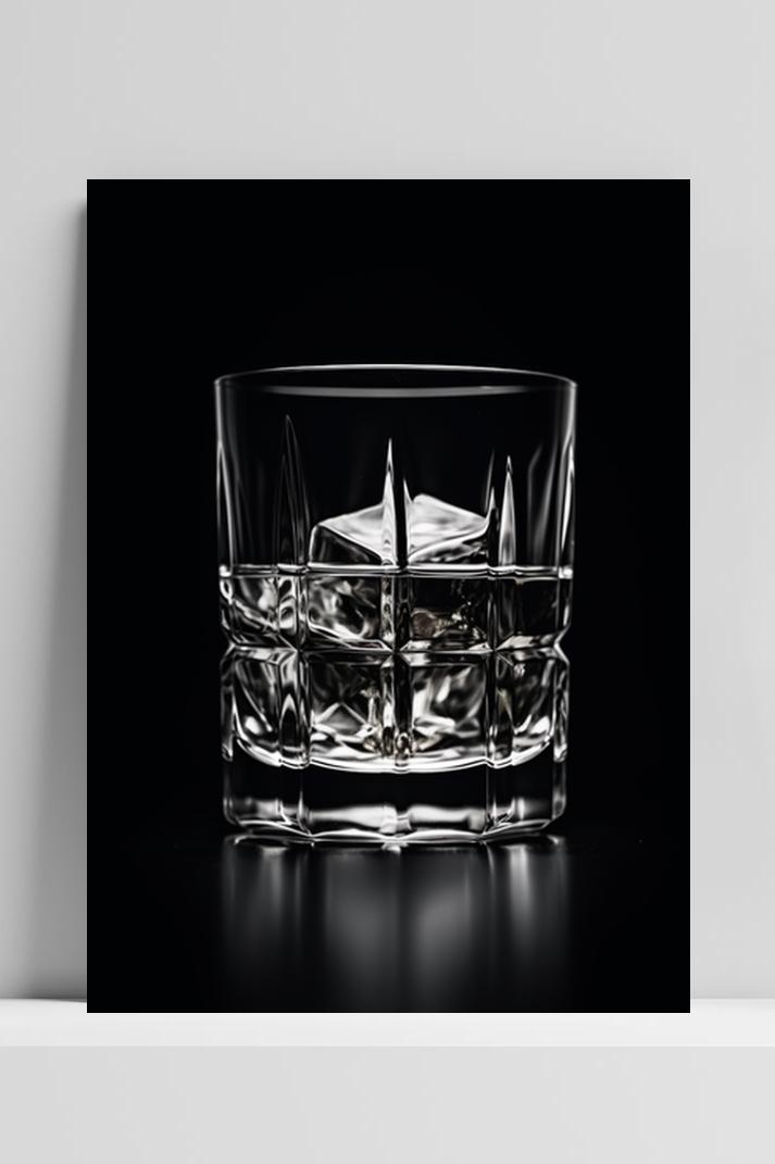 Whiskey Zwart Wit op 3mm aluminium dibond