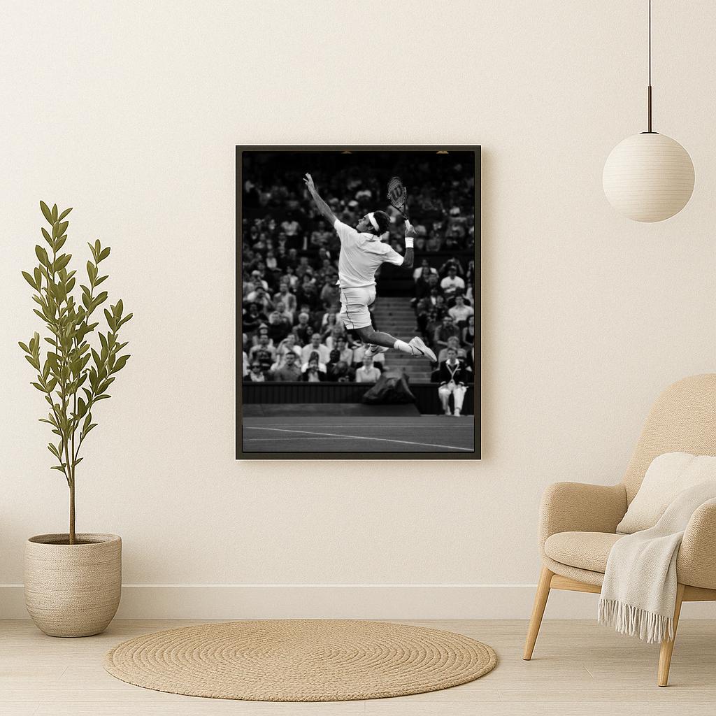 Roger Federer B&W poster sfeerbeeld 2