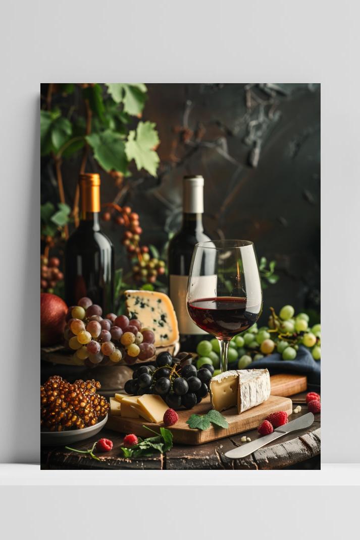 Wijn Gourmet op 3mm aluminium dibond