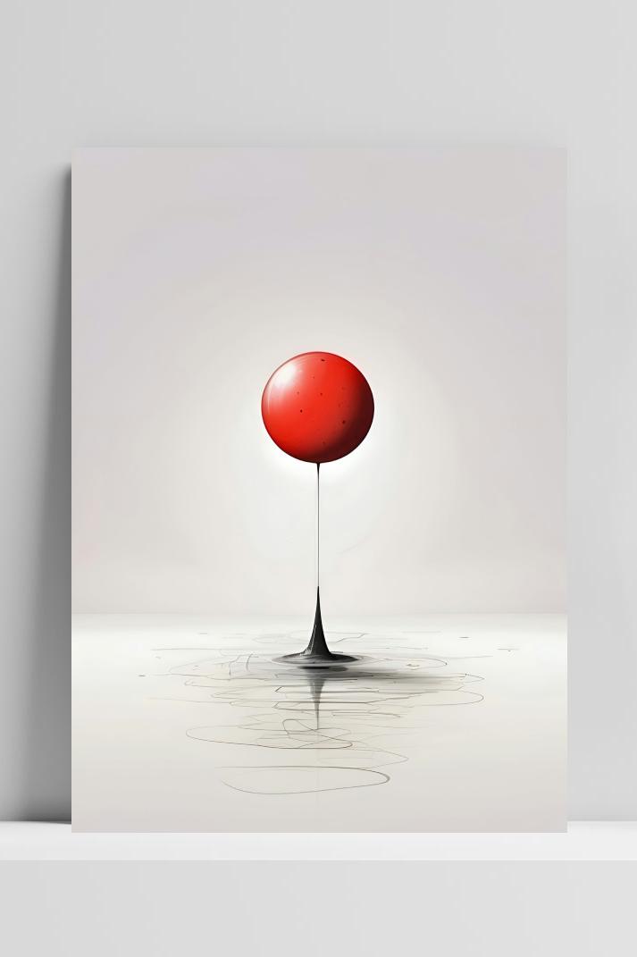 Rode Druppel op 3mm aluminium dibond