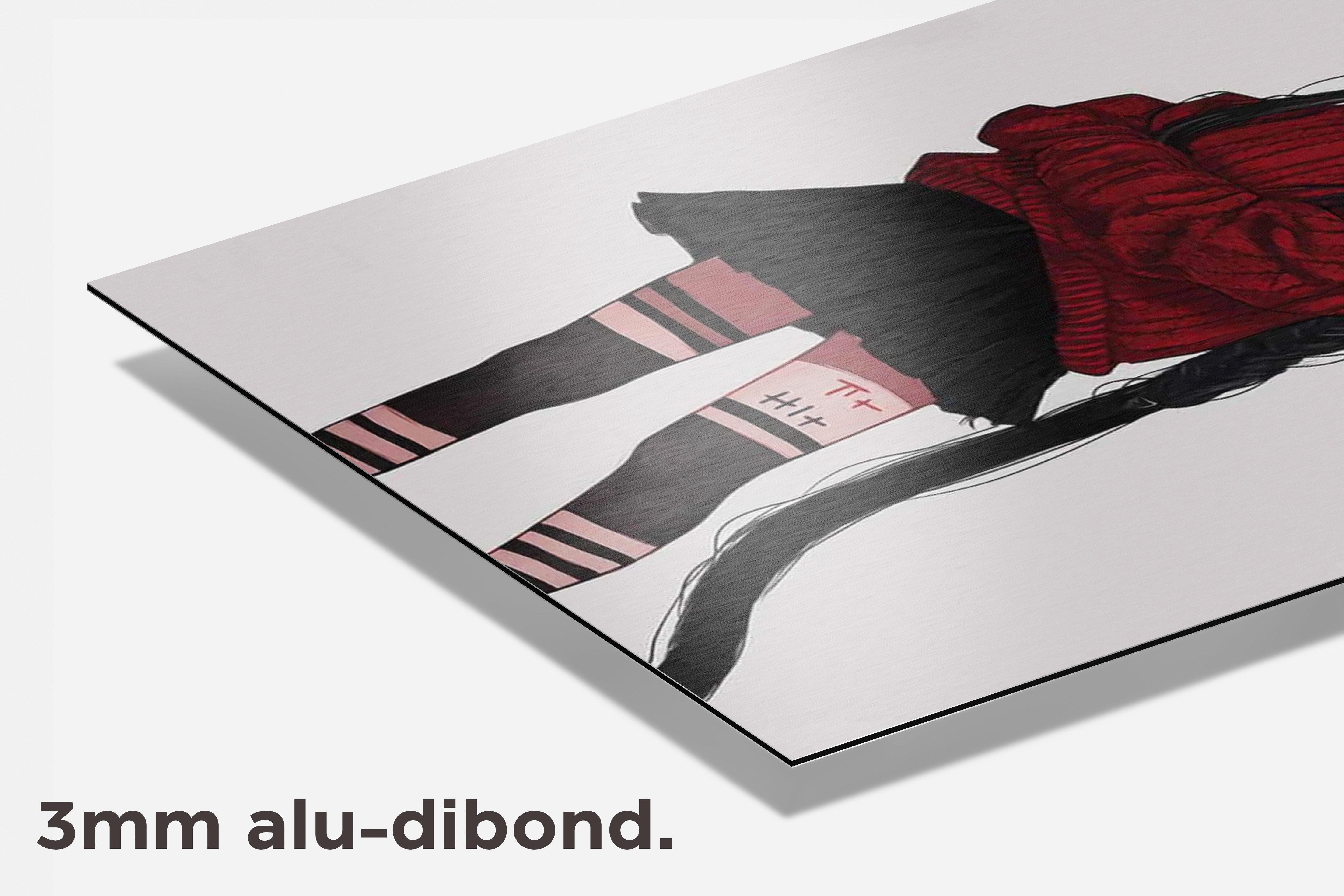 Anime Katmeisje dibond detail