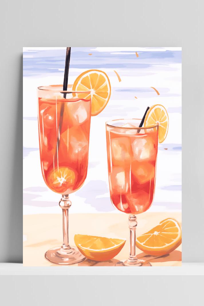 Aperol Spritz op 3mm aluminium dibond
