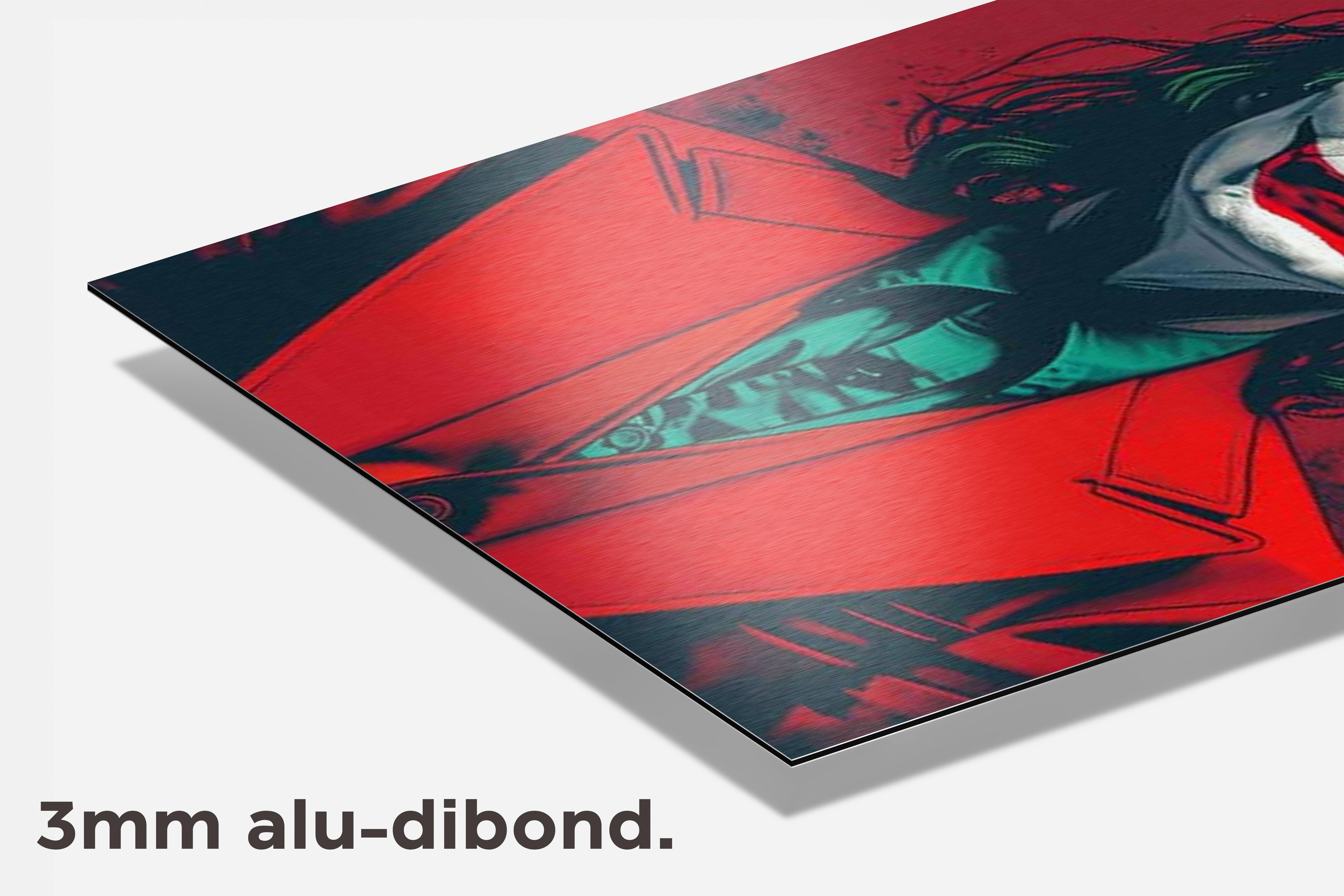 Joker Rood dibond detail