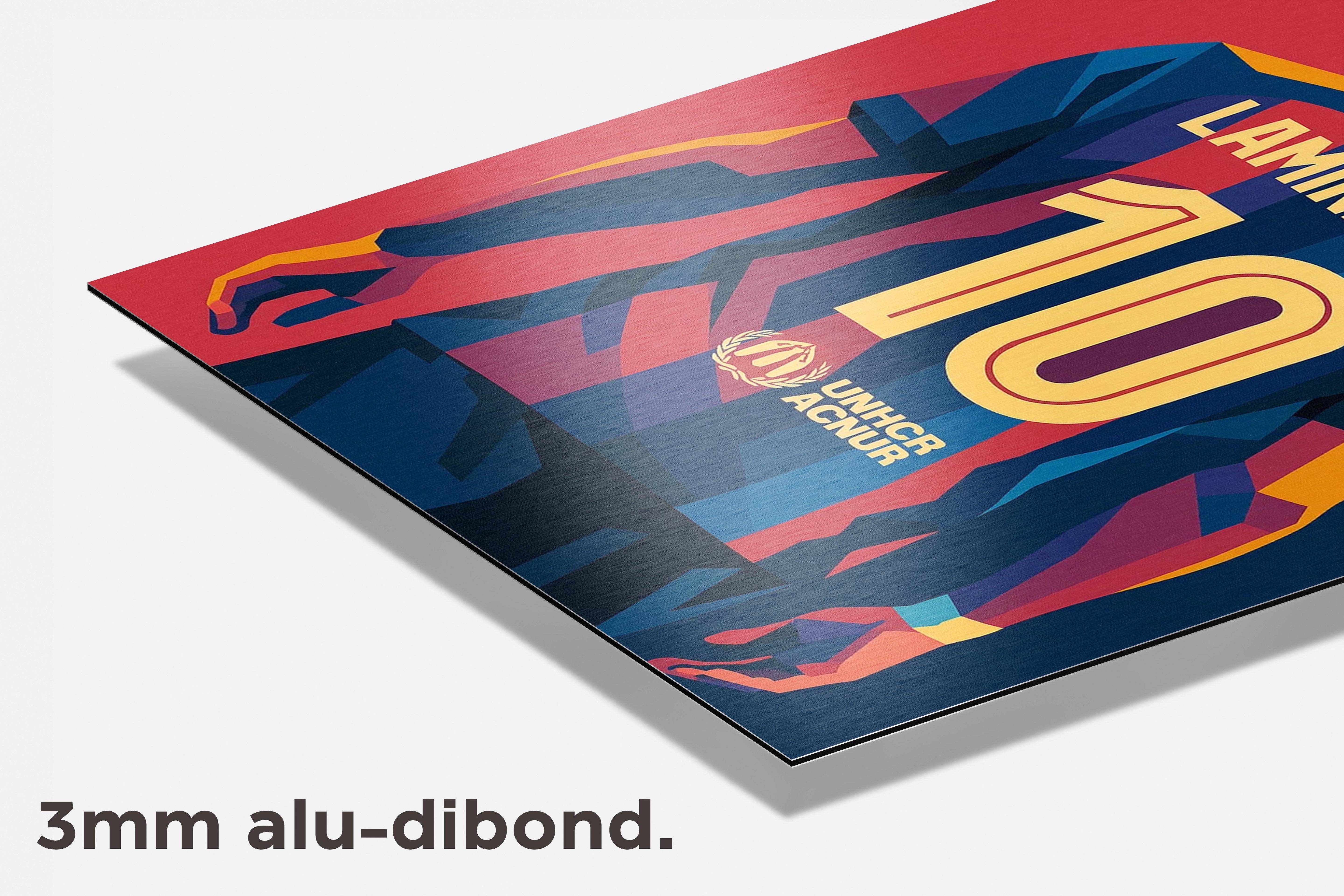 Lamine Yamal dibond detail