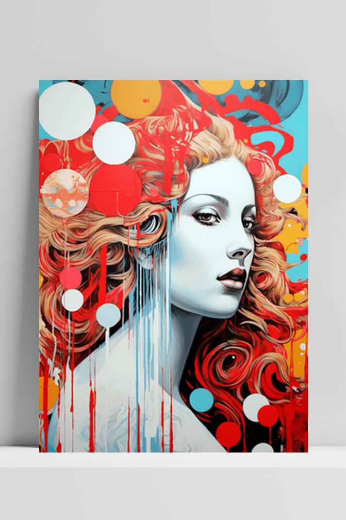 Afrodite Pop op 3mm aluminium dibond