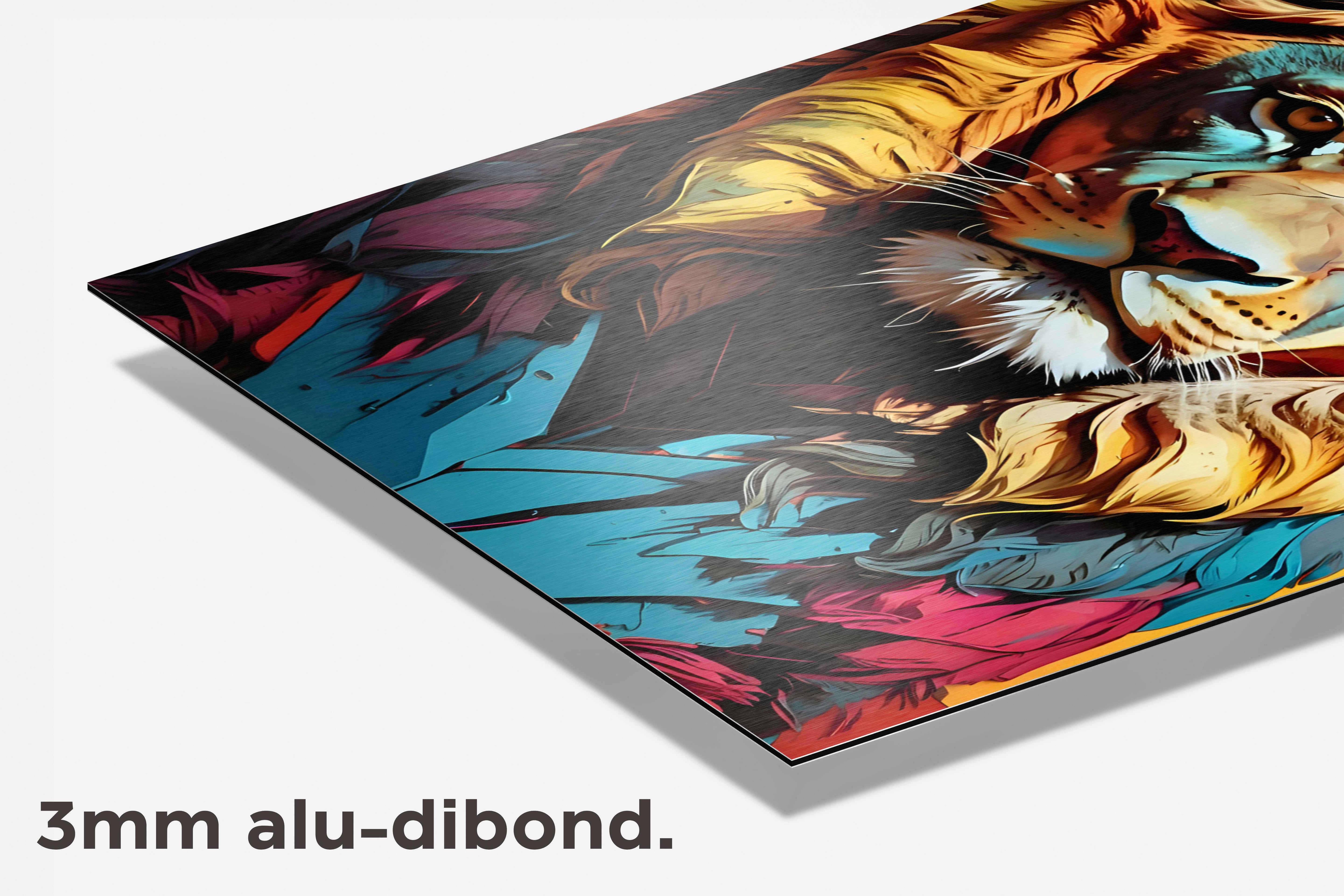 Pop Leeuw dibond detail