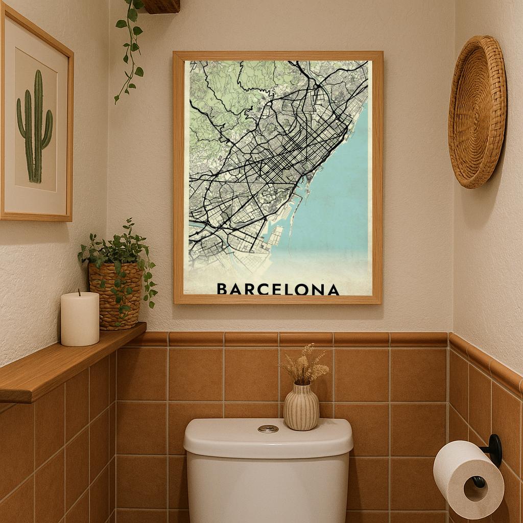 Barcelona Catalunya Vintage poster sfeerbeeld 3