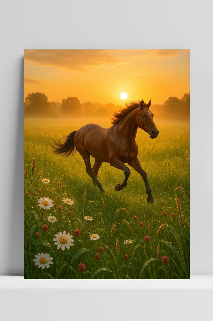 Horse Field op 3mm aluminium dibond