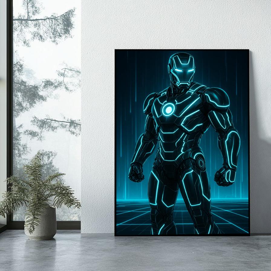 Iron Man Neon poster sfeerbeeld 1