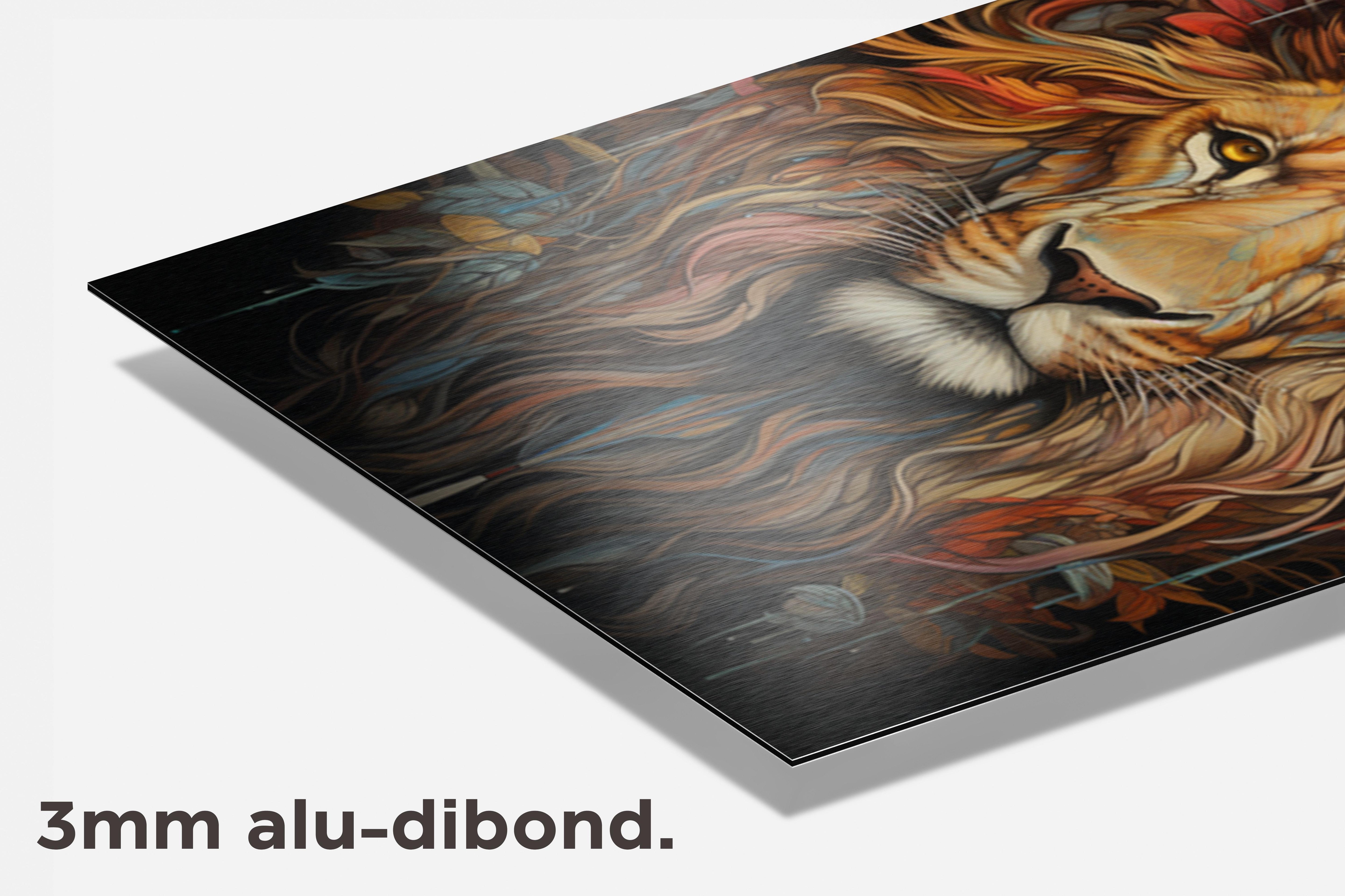Leeuw dibond detail