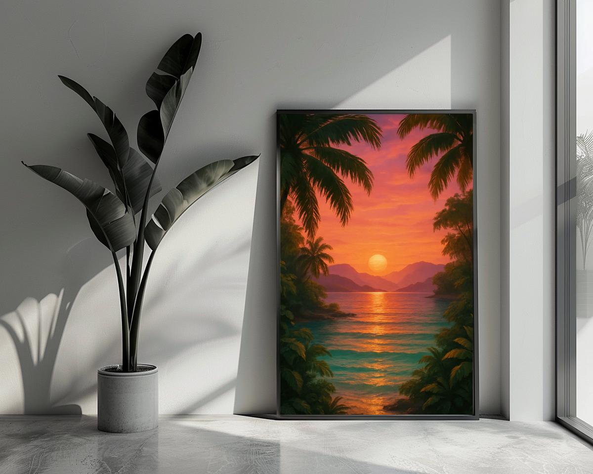Sunset Tropical poster van 25 Artstreet