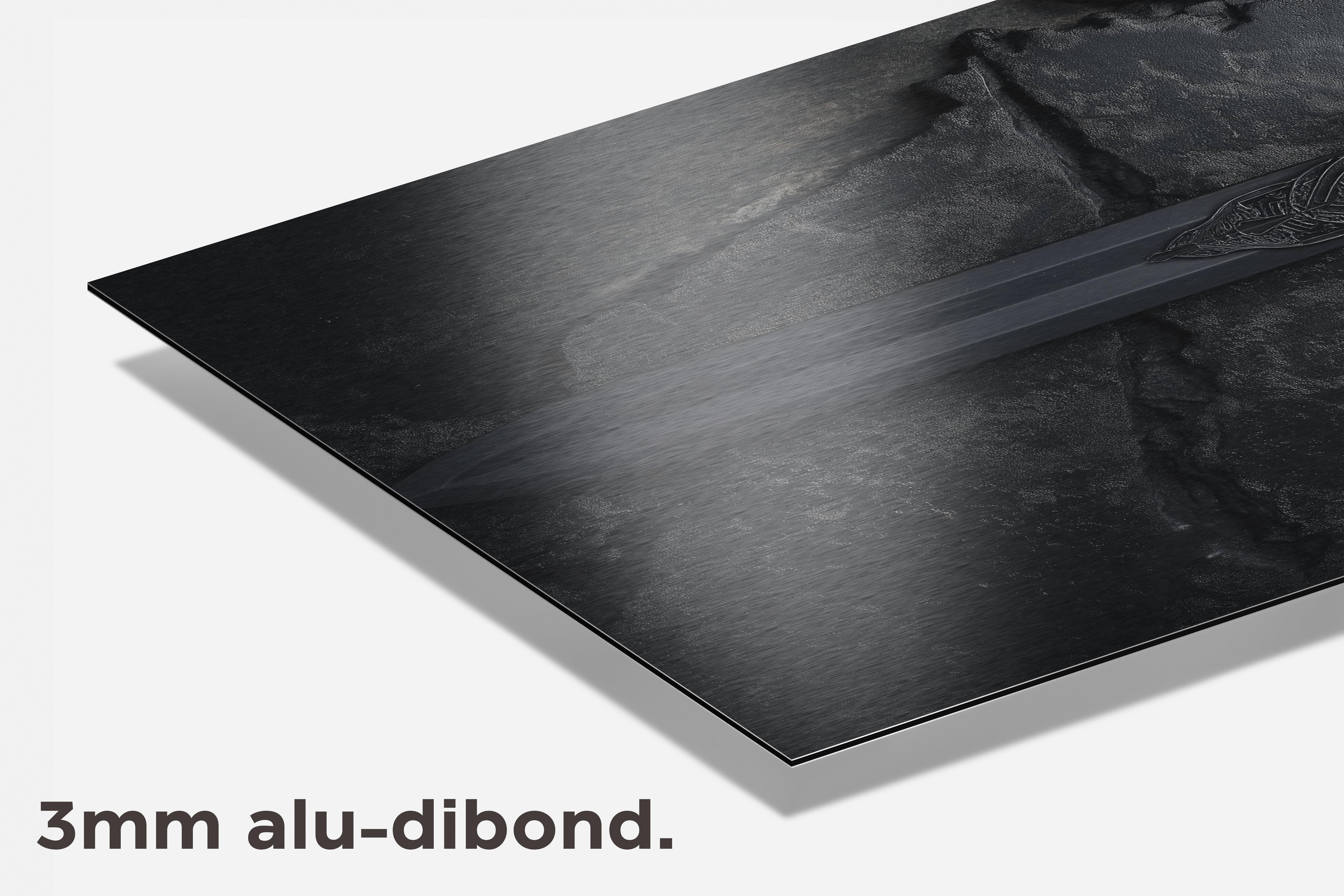 Zwaard dibond detail