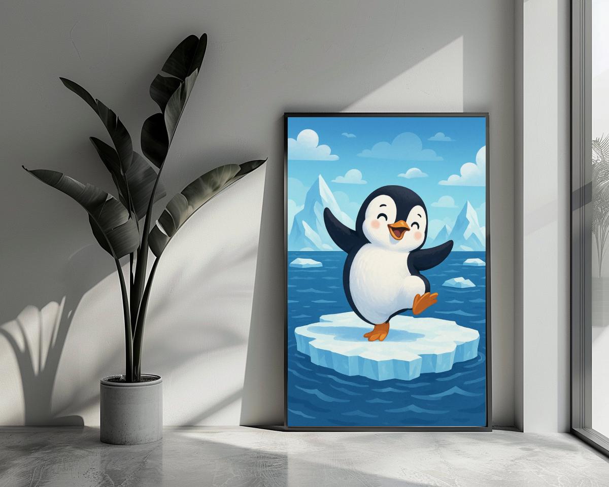 Penguin Iceberg Cartoon poster van 25 Artstreet
