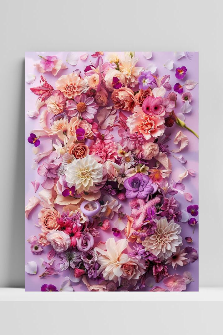 Bloemen op 3mm aluminium dibond