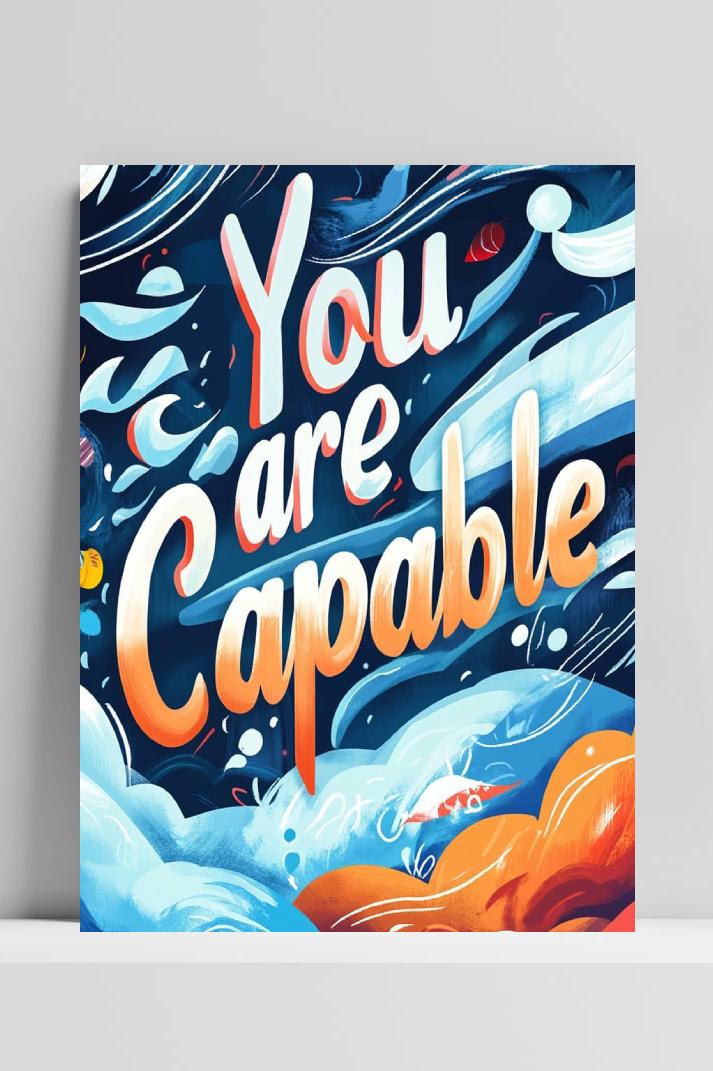 You are Capable op 3mm aluminium dibond
