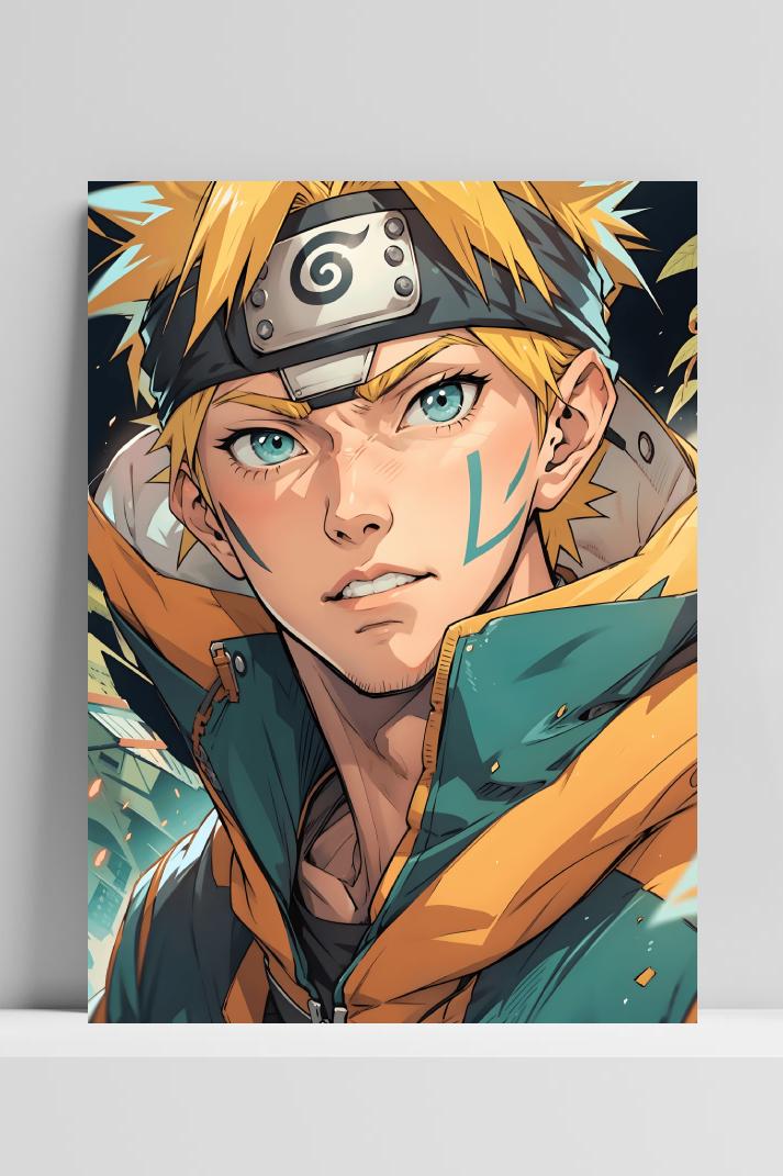 Naruto Anime op 3mm aluminium dibond