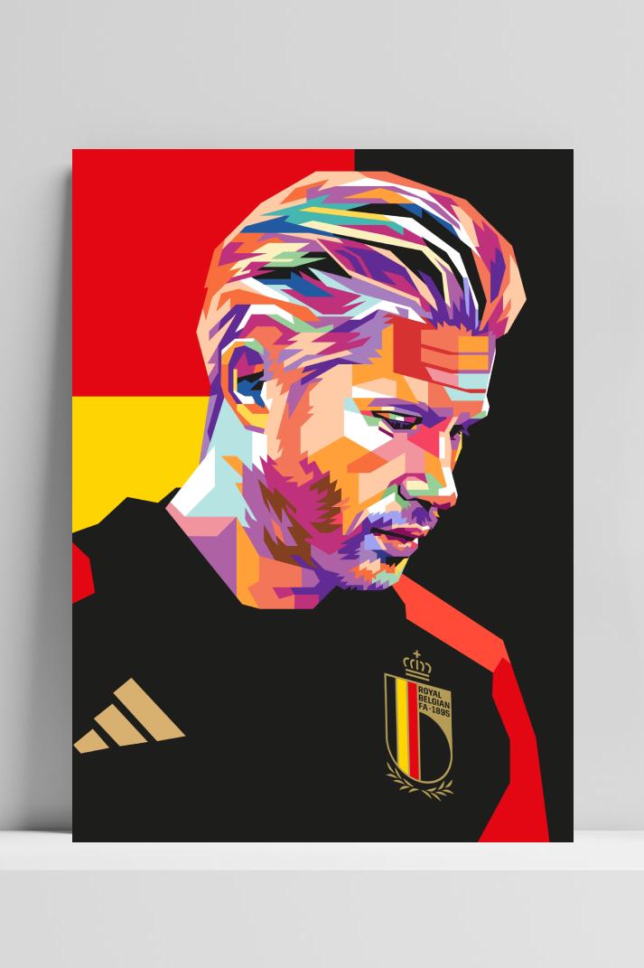 Kevin De Bruyne op 3mm aluminium dibond