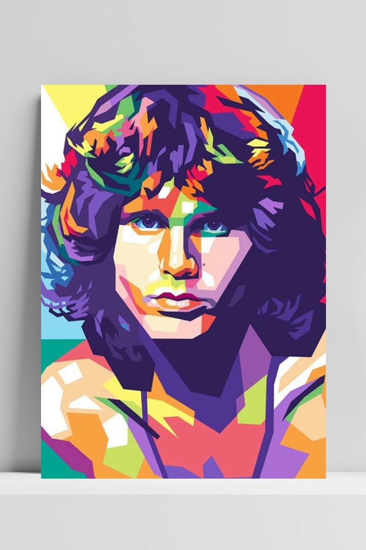 Jim Morrison op 3mm aluminium dibond