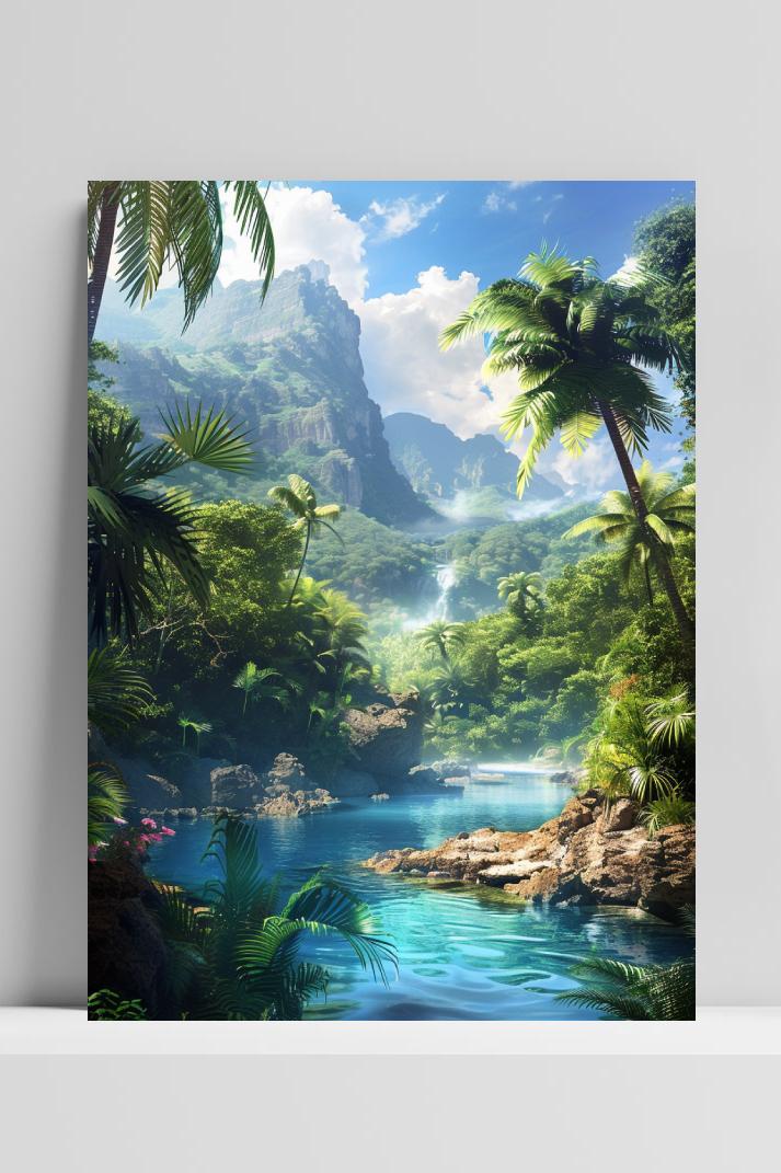 Paradijs op 3mm aluminium dibond