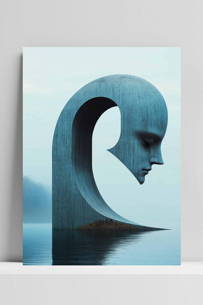 Surrealistische Architectuur op 3mm aluminium dibond