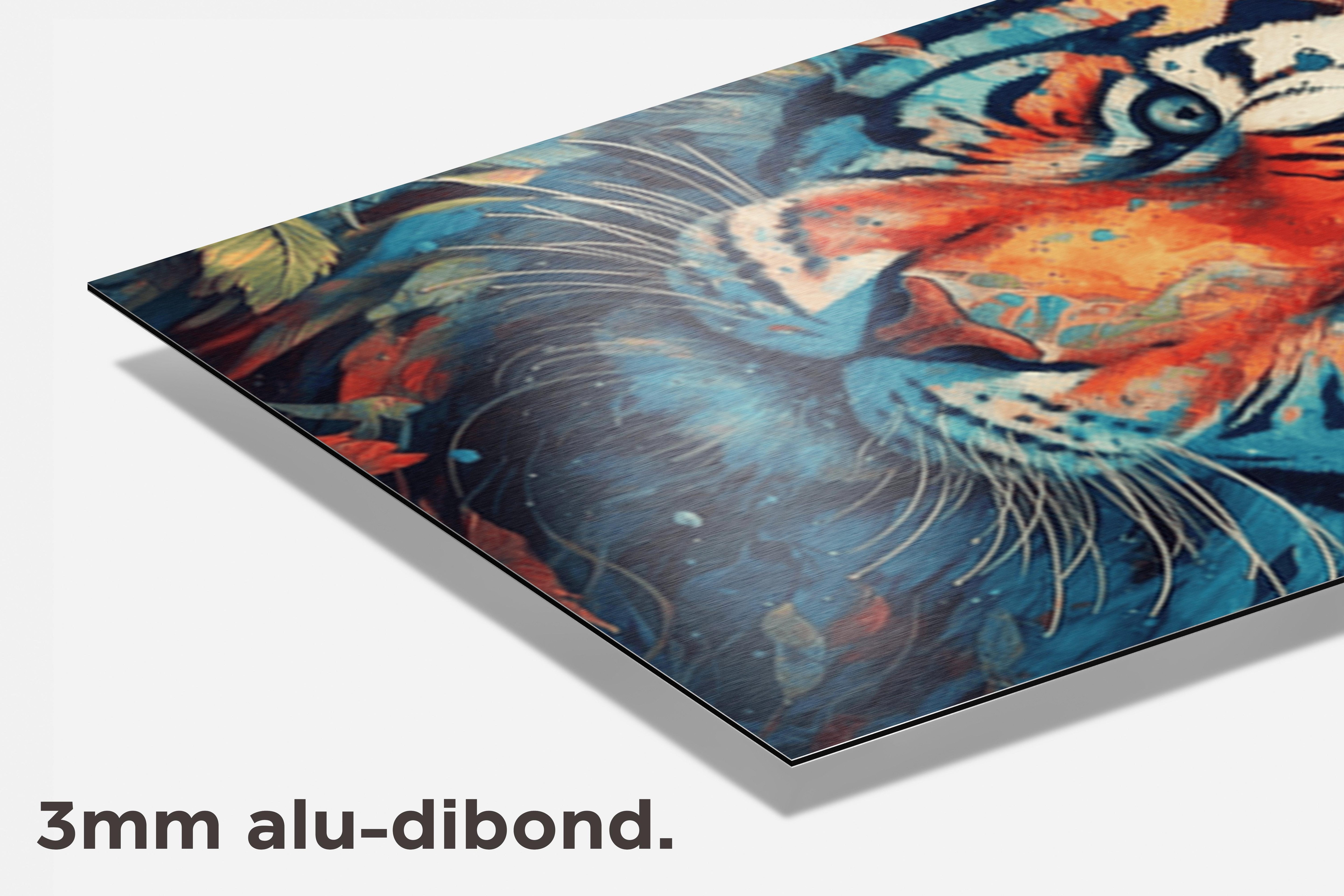 Tijger Kleur dibond detail