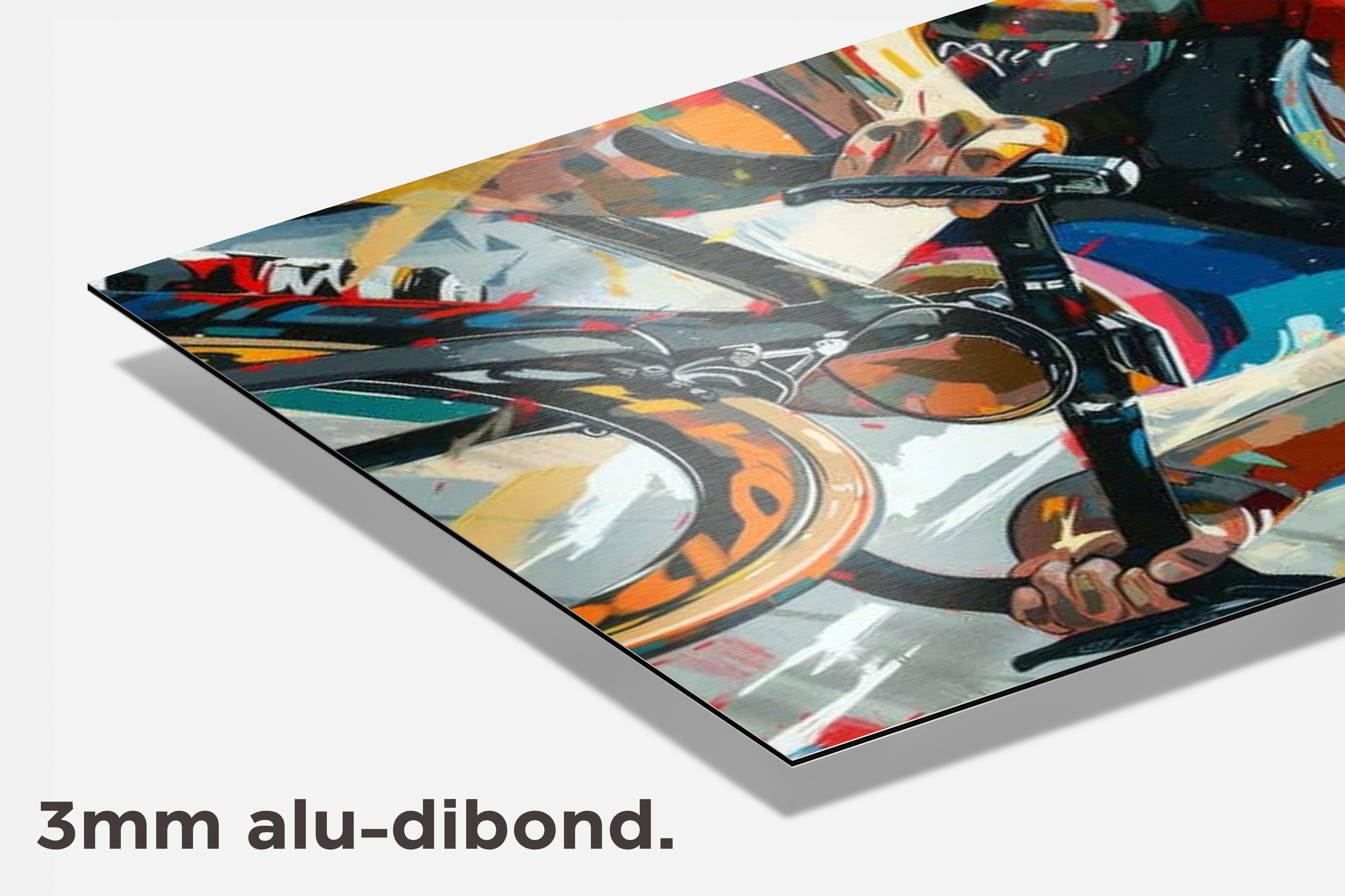 Wielrenner dibond detail