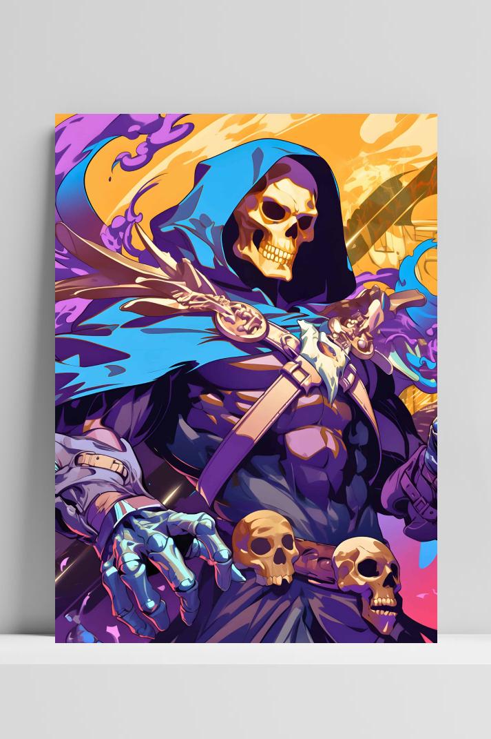 Skeletor op 3mm aluminium dibond