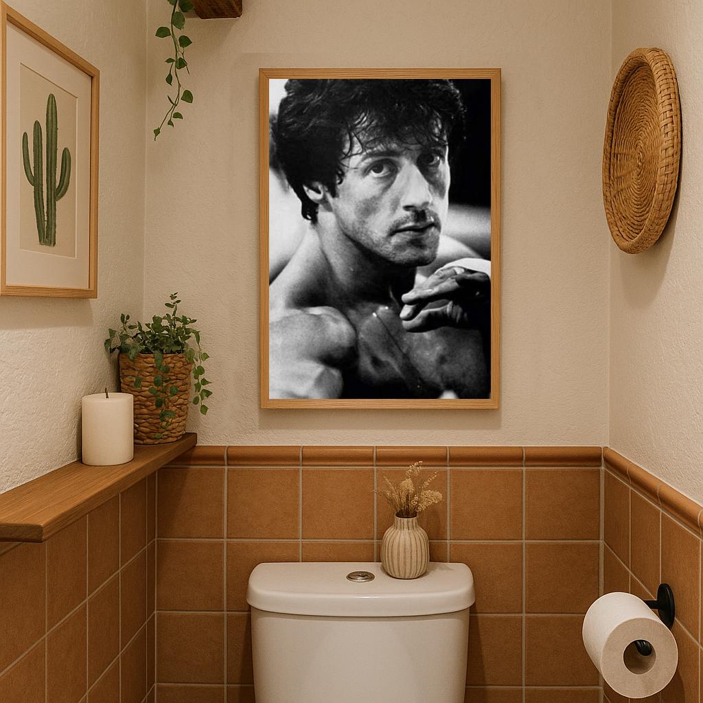 Sylvester Stallone Rocky B&W poster sfeerbeeld 3