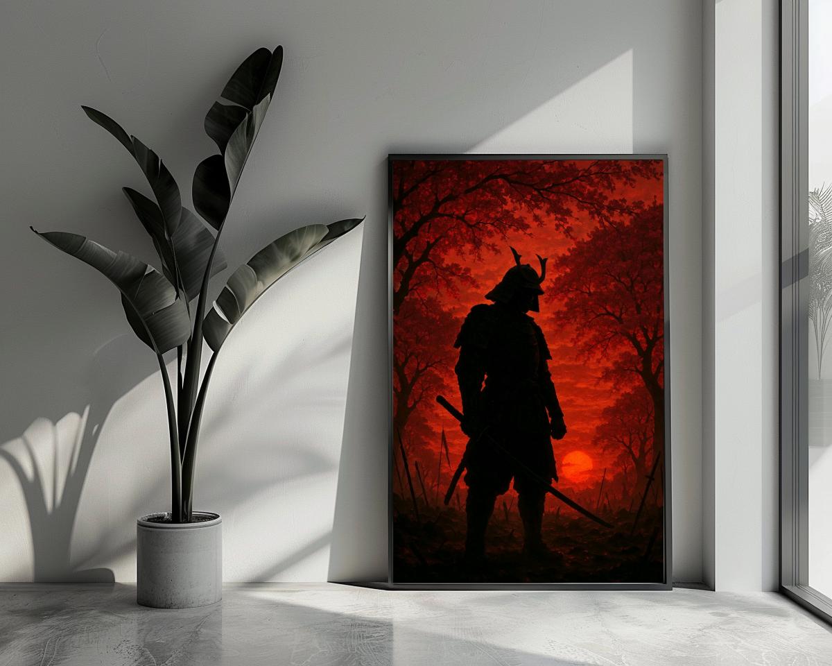 Samurai Silhouette poster van 25 Artstreet