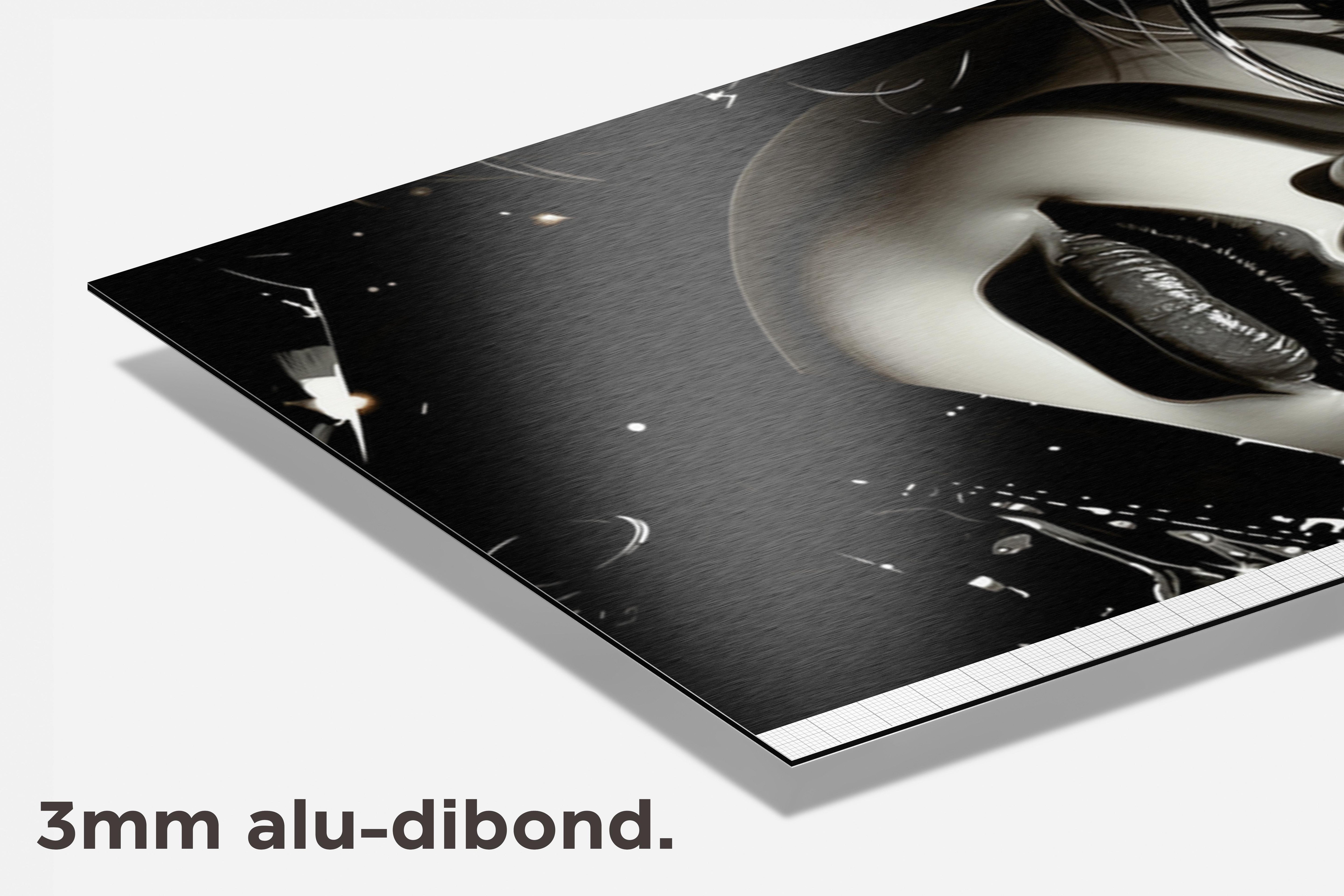Vrouw Met Zonnenbril dibond detail