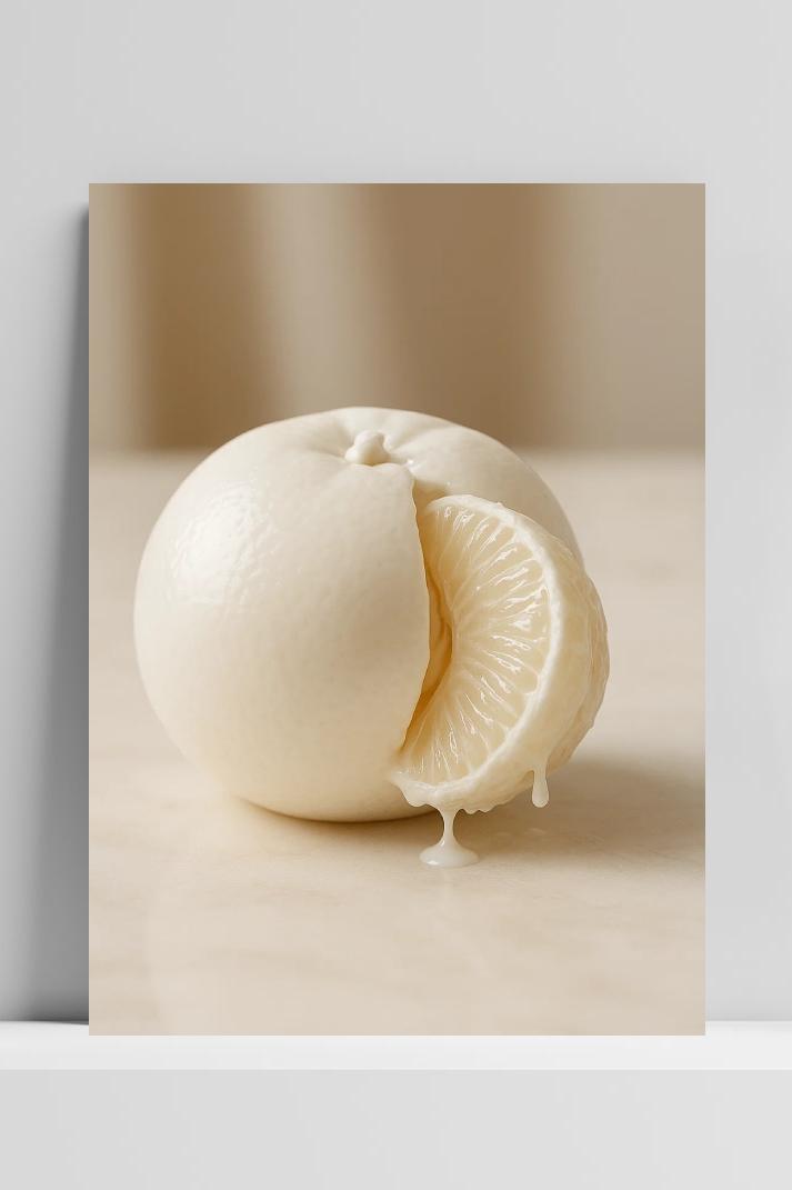 White Orange Citrus Fruit poster van 25 Artstreet