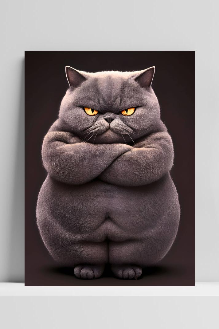 Grumpy Cat op 3mm aluminium dibond