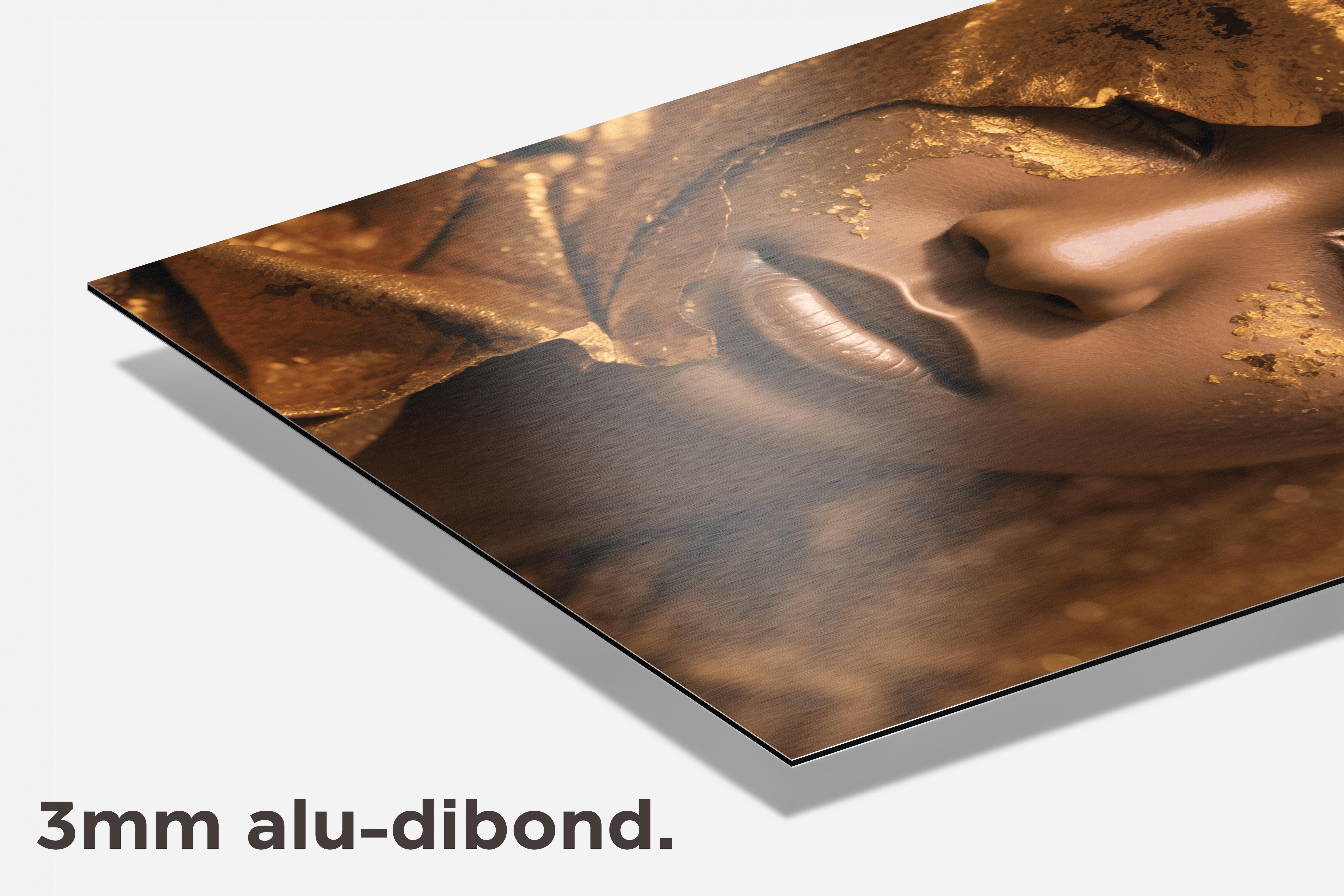 Vrouw Goud Abstract dibond detail