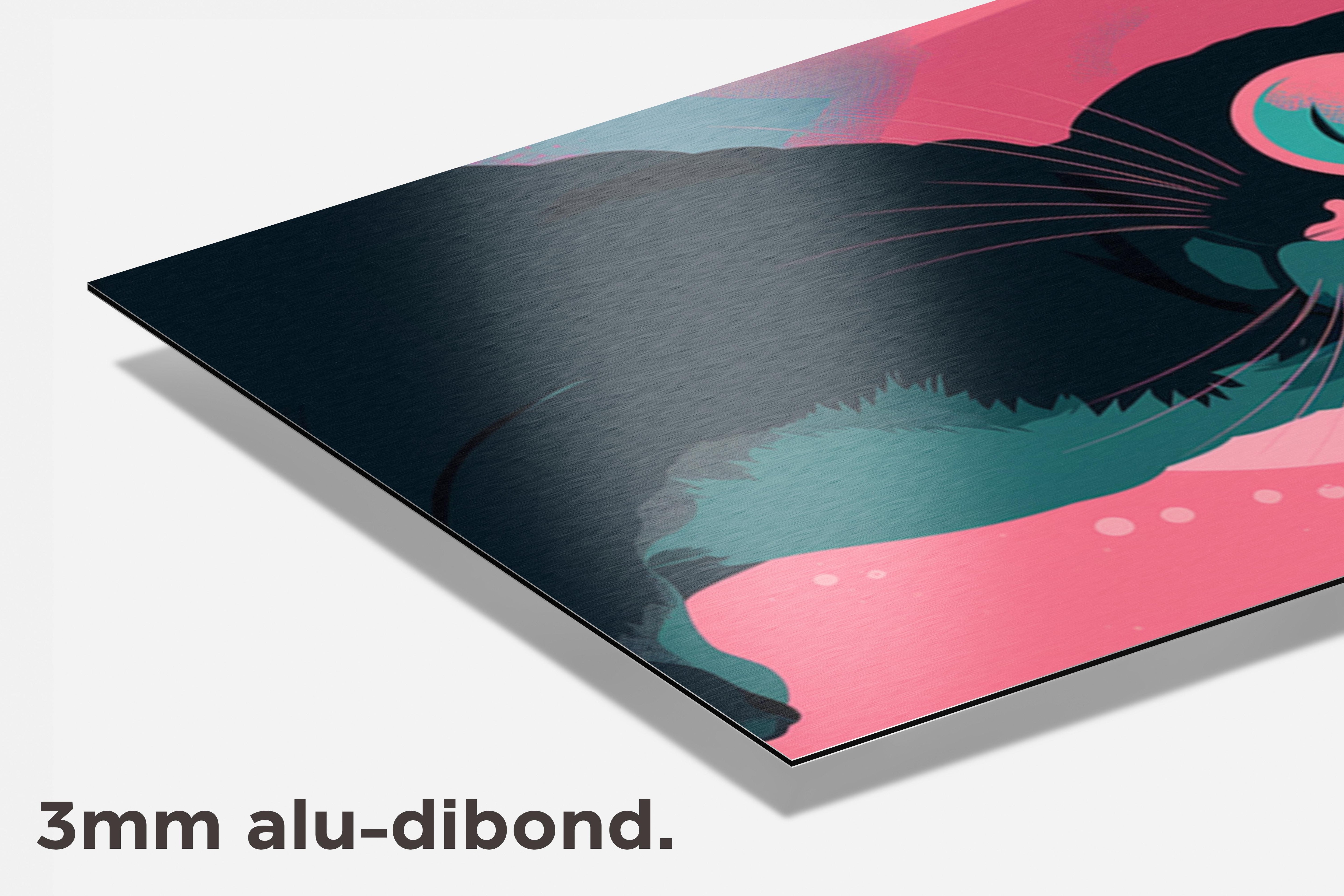 Kat Roze Cartoon dibond detail