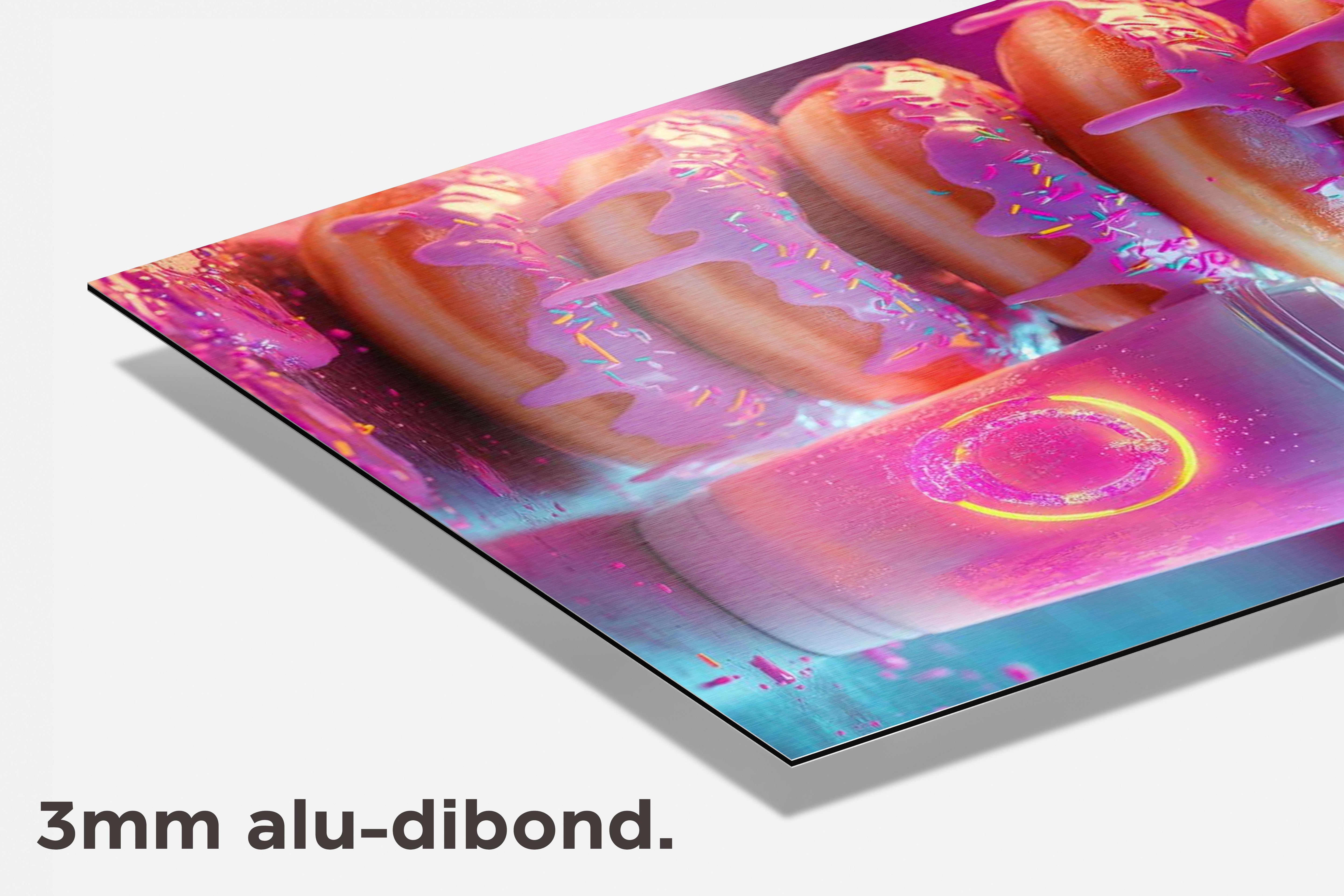 Donut Drank Neon dibond detail